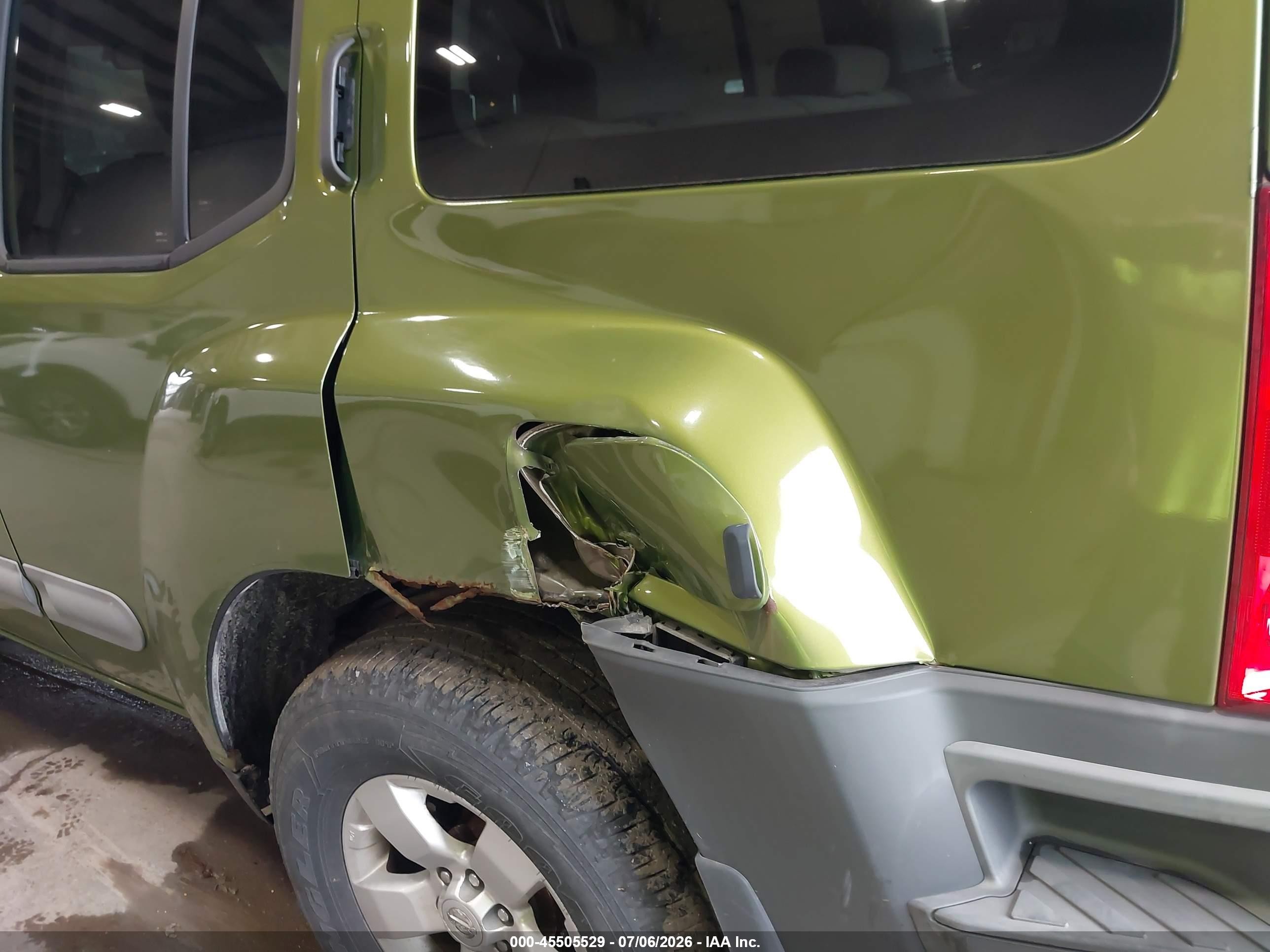 2011 Nissan Xterra S Green vin: 5N1AN0NWXBC519170