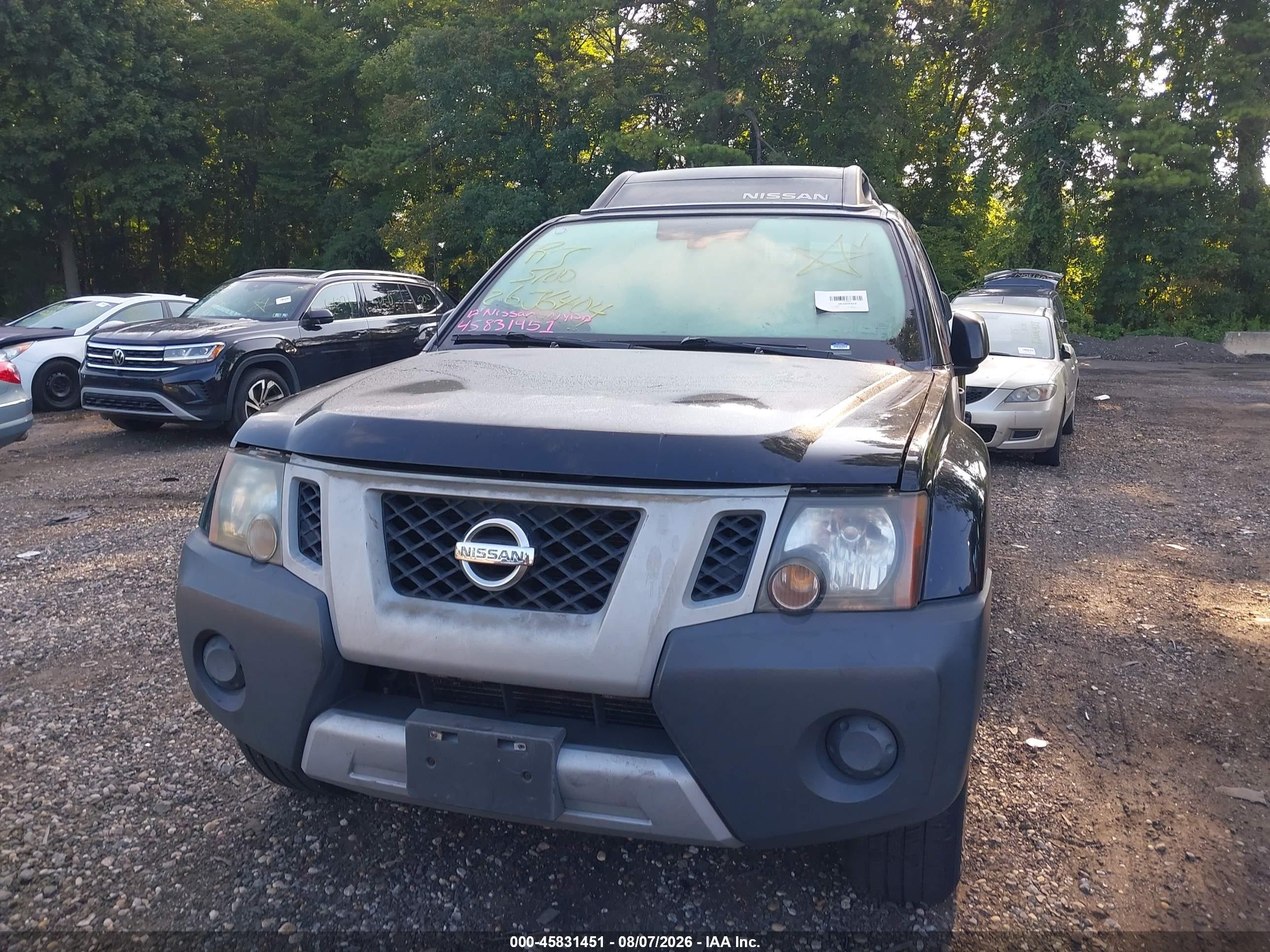2012 Nissan Xterra X Черный vin: 5N1AN0NWXCC506615