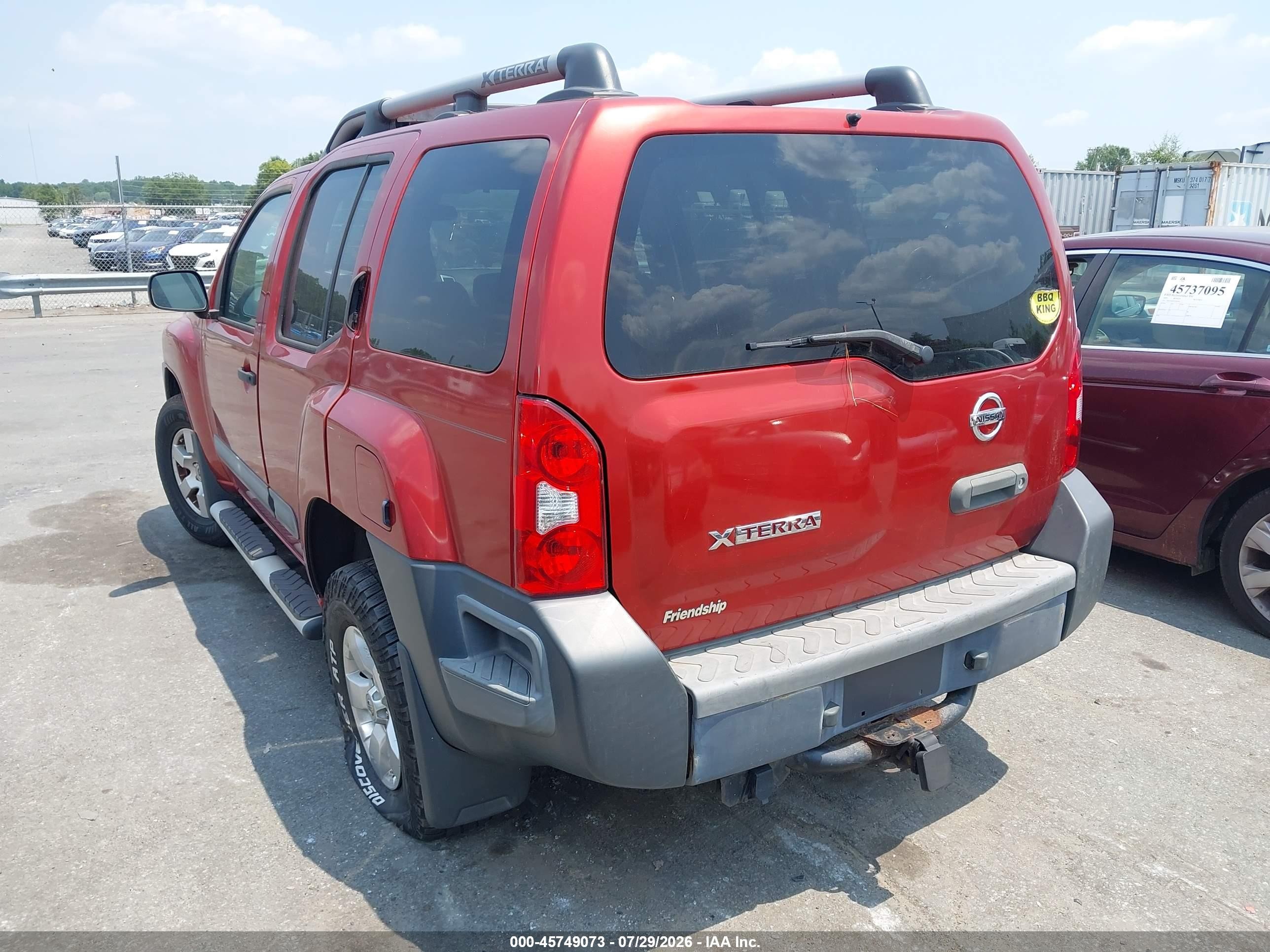 2012 Nissan Xterra S Red vin: 5N1AN0NWXCC526427