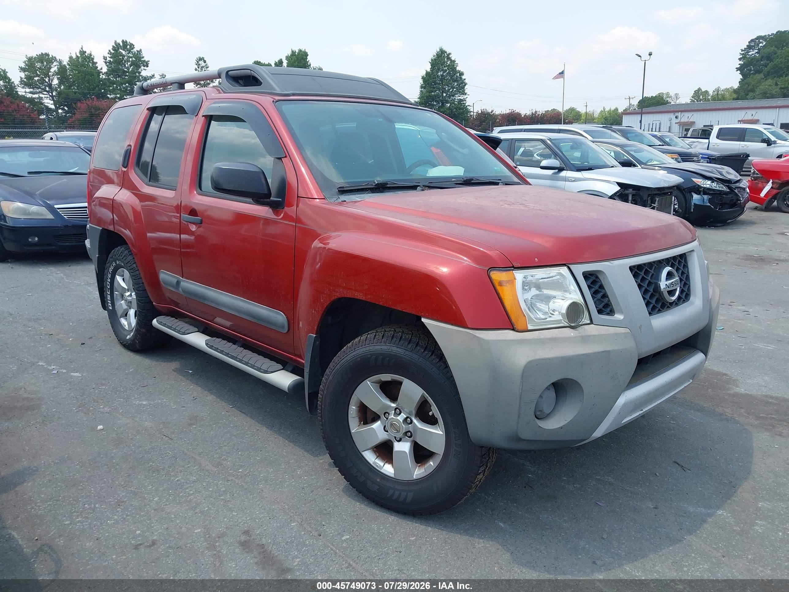 2012 Nissan Xterra S Red vin: 5N1AN0NWXCC526427