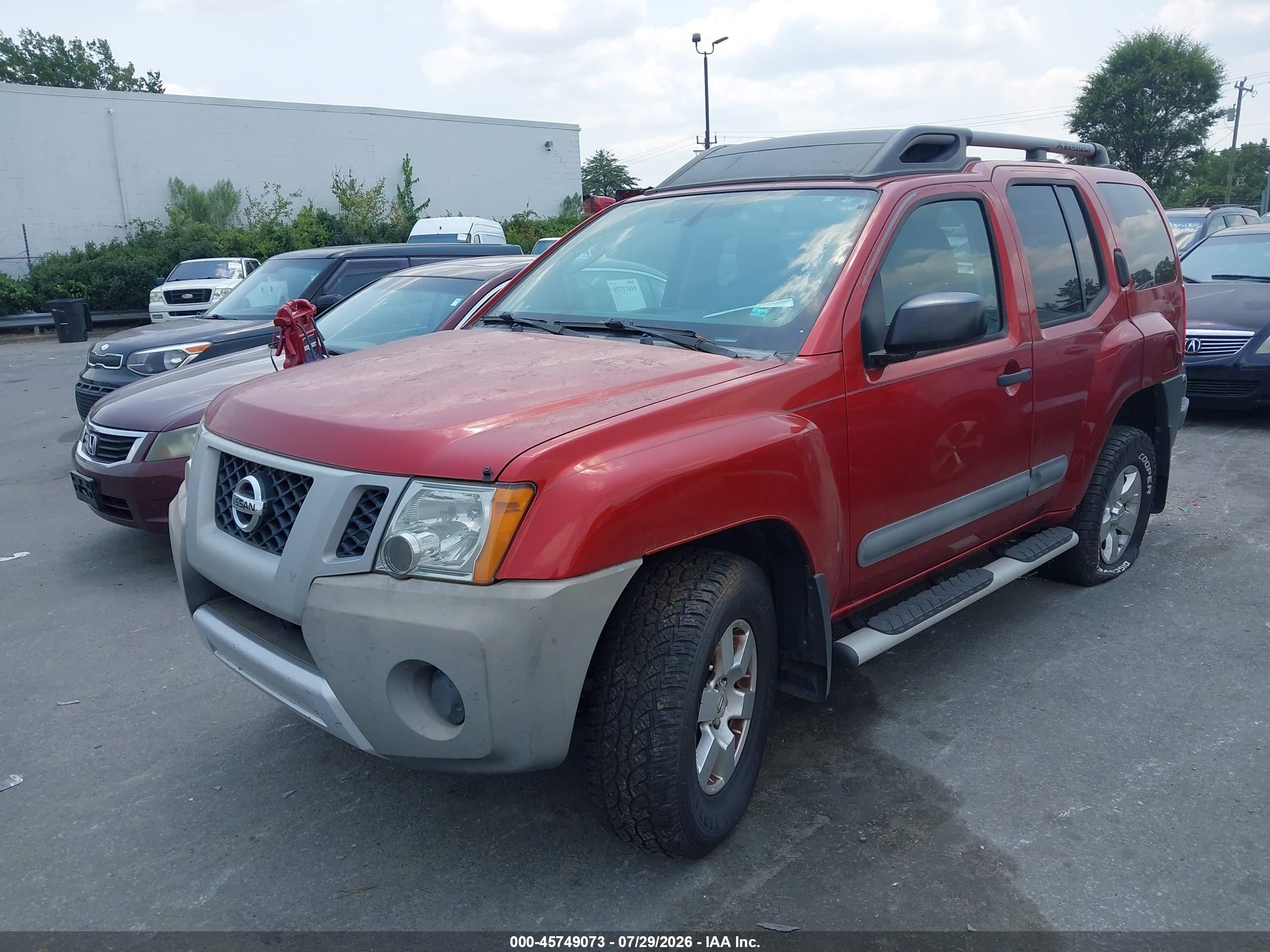 2012 Nissan Xterra S Red vin: 5N1AN0NWXCC526427
