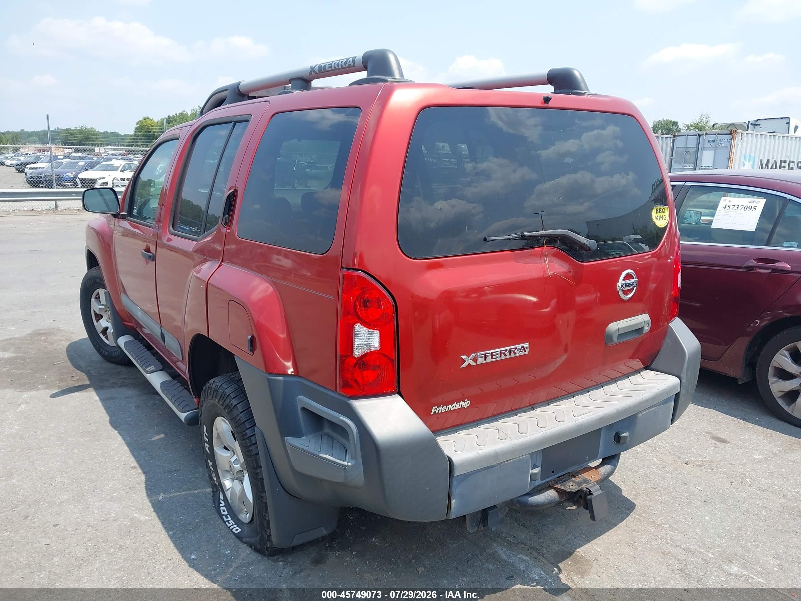 2012 Nissan Xterra S Red vin: 5N1AN0NWXCC526427
