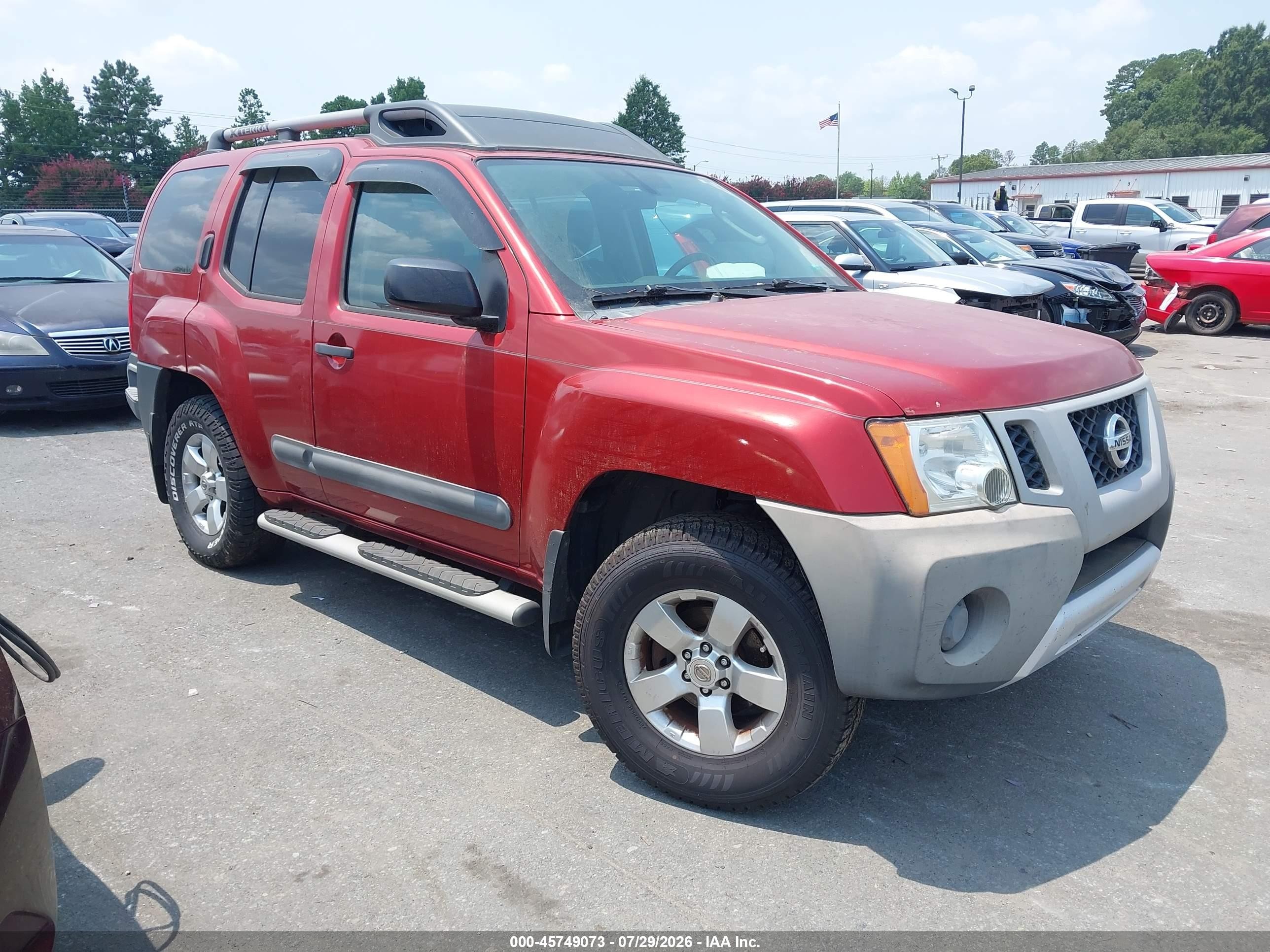 2012 Nissan Xterra S Red vin: 5N1AN0NWXCC526427