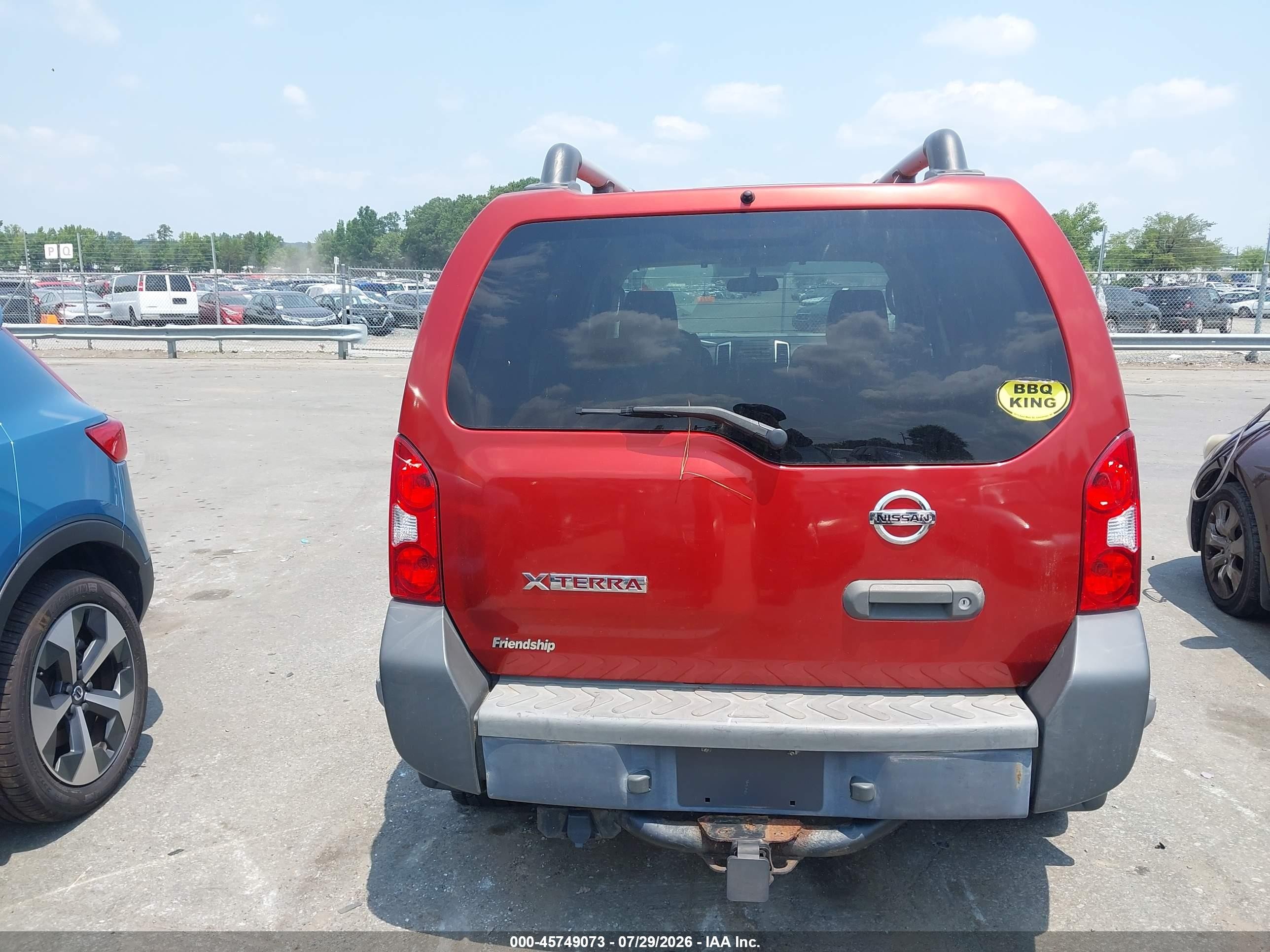 2012 Nissan Xterra S Red vin: 5N1AN0NWXCC526427