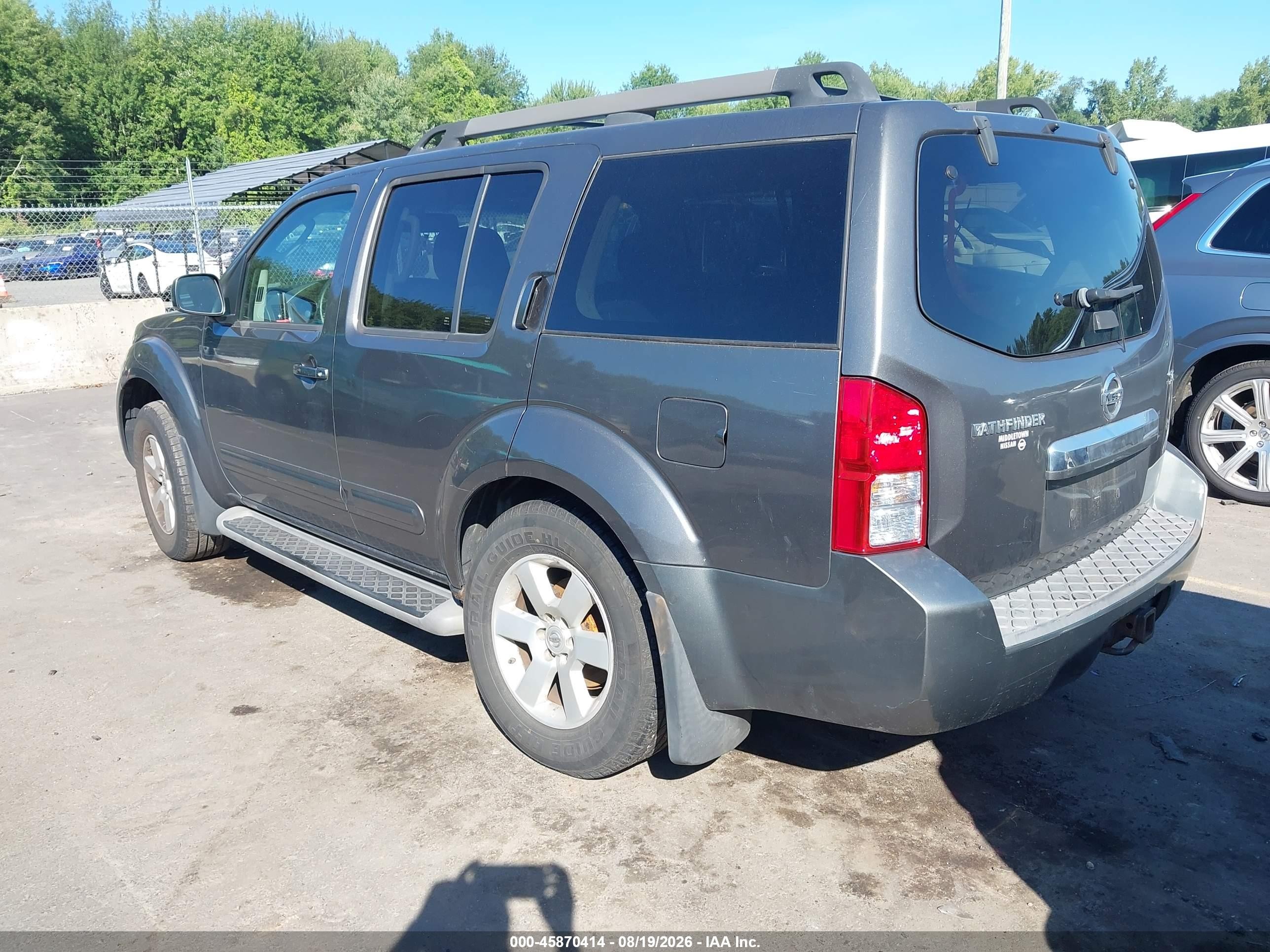 2008 Nissan Pathfinder Se Gray vin: 5N1AR18B08C627678