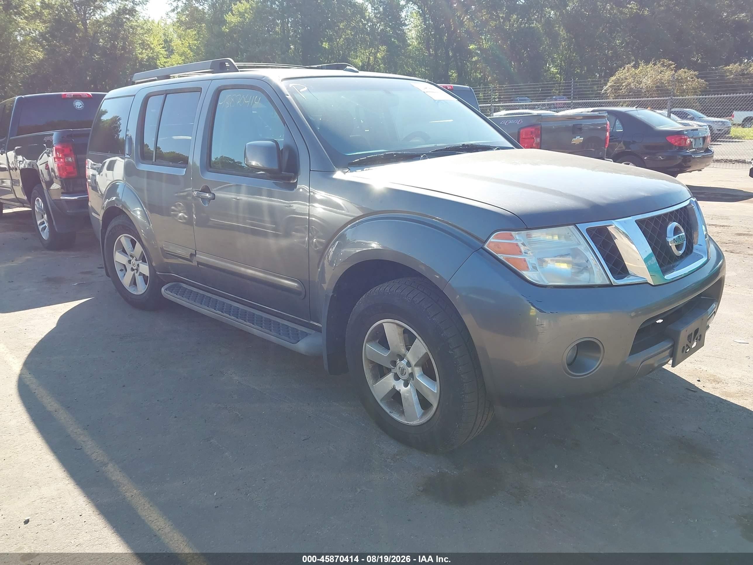 2008 Nissan Pathfinder Se Gray vin: 5N1AR18B08C627678