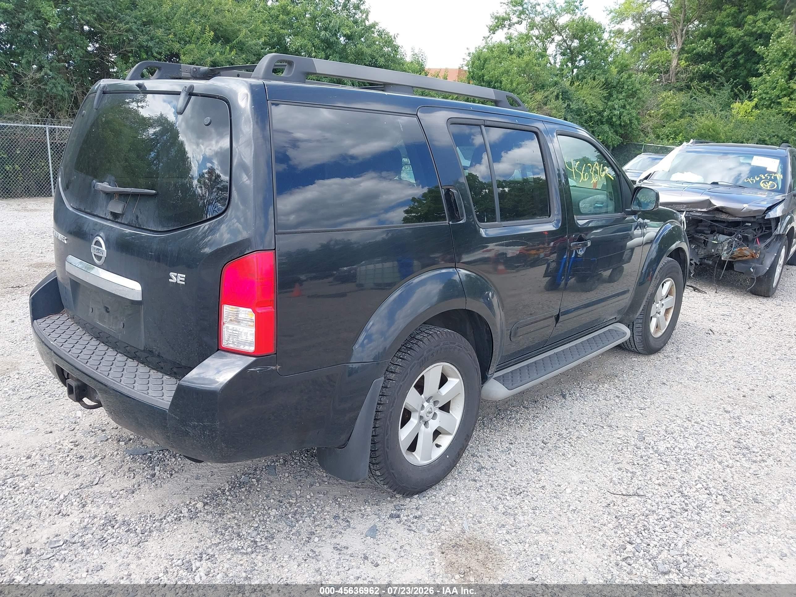2008 Nissan Pathfinder Se Черный vin: 5N1AR18B08C661796