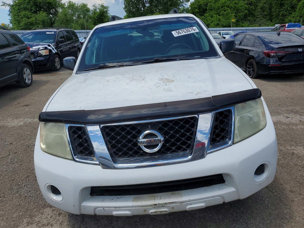 2008 Nissan Pathfinder White vin: 5N1AR18B18C615572
