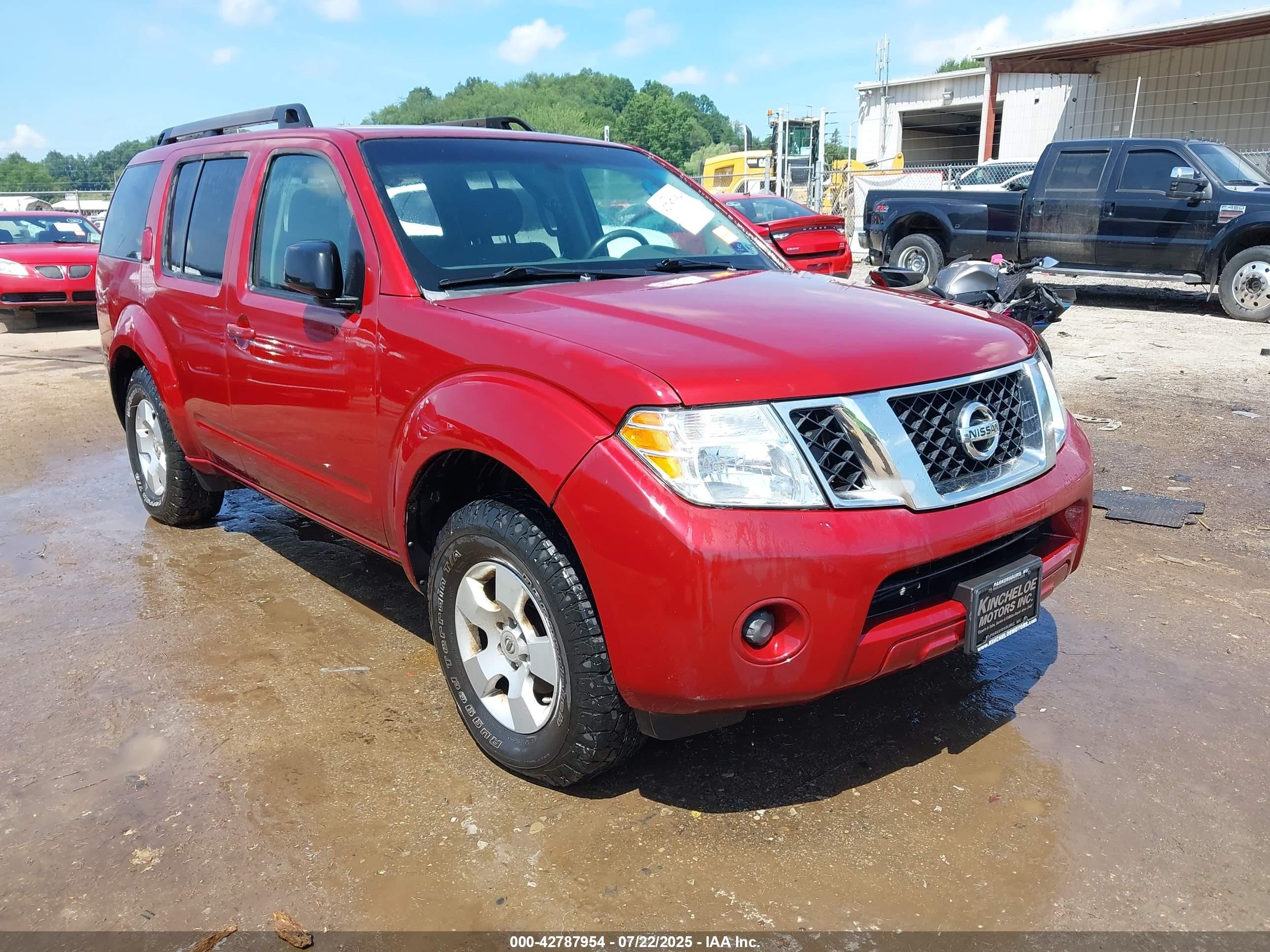 2008 Nissan Pathfinder S Красный vin: 5N1AR18B18C620903