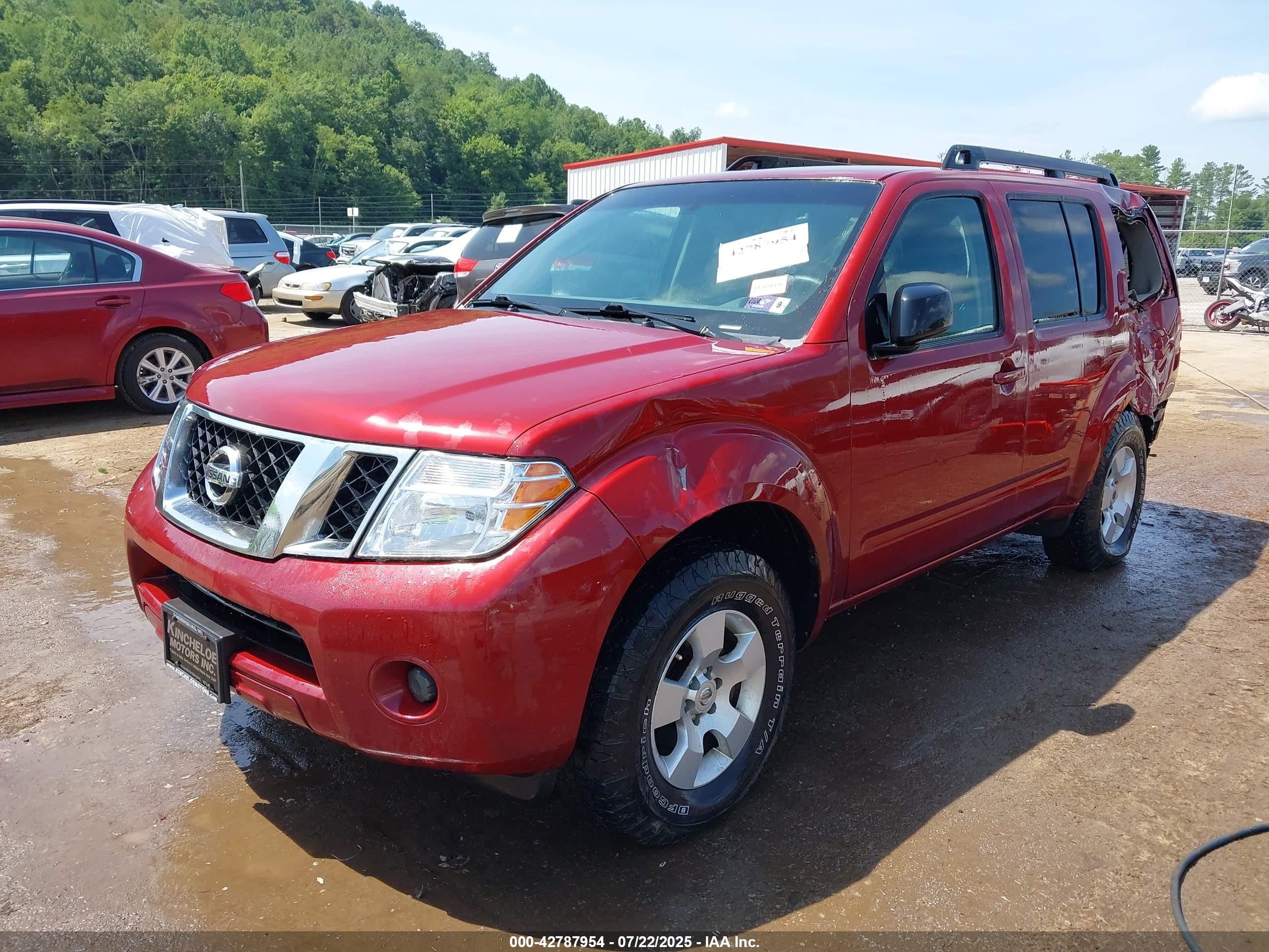 2008 Nissan Pathfinder S Красный vin: 5N1AR18B18C620903