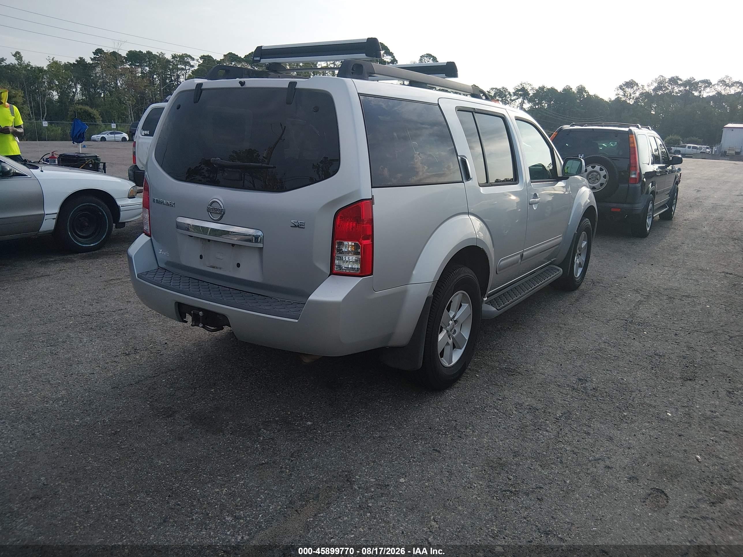 2008 Nissan Pathfinder Se Silver vin: 5N1AR18B28C609487
