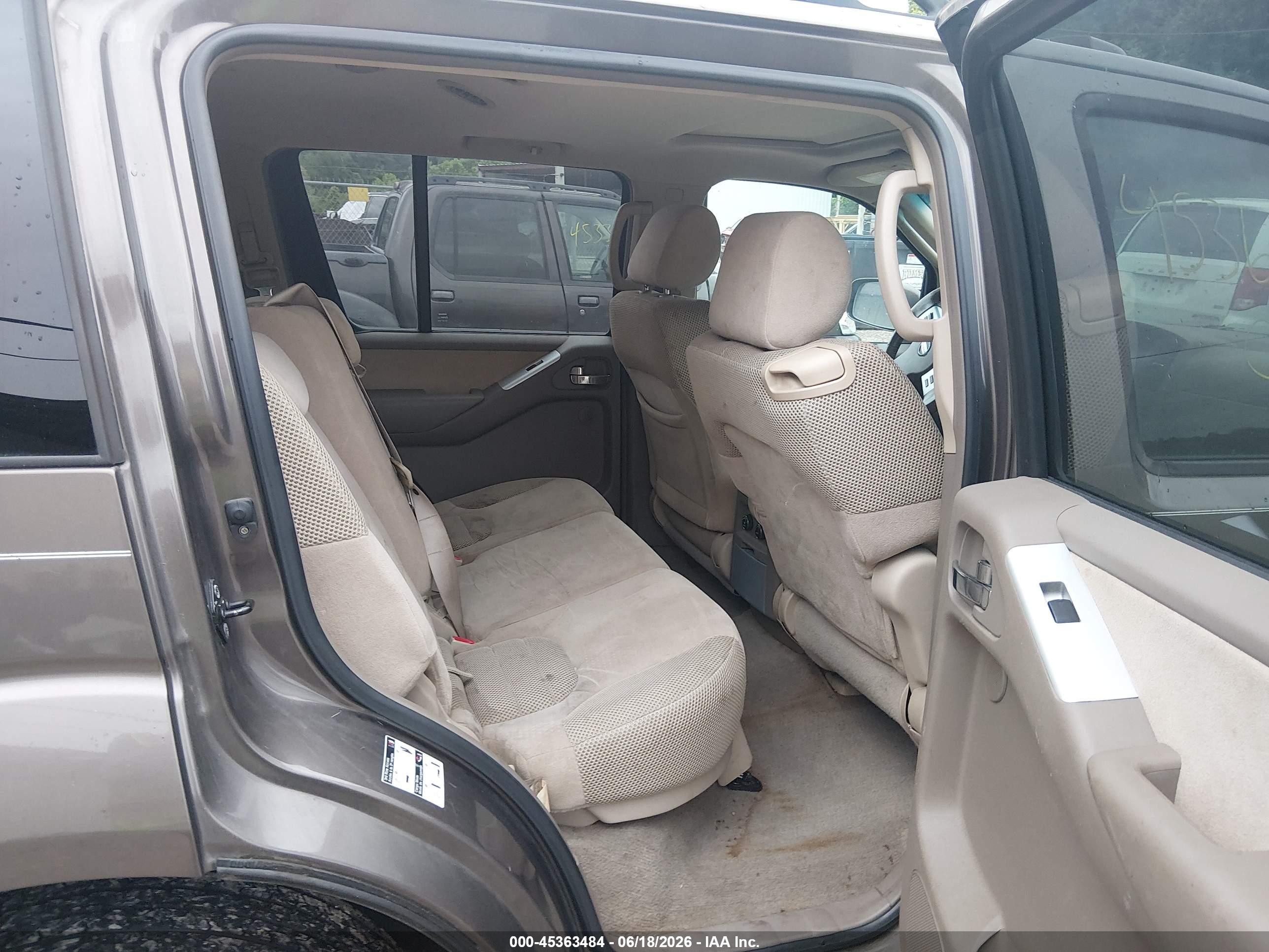 2008 Nissan Pathfinder Se Brown vin: 5N1AR18B28C610493