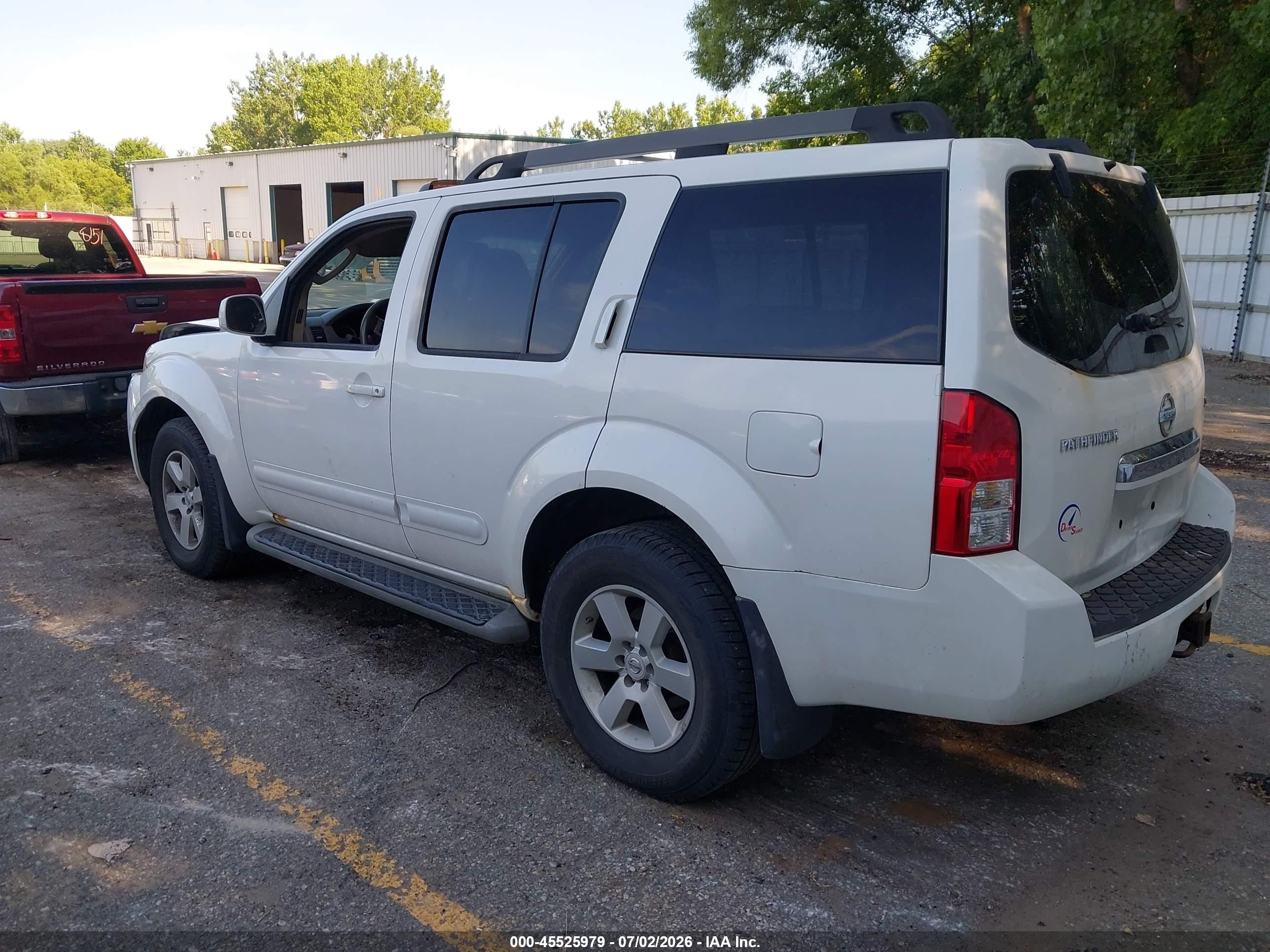 2008 Nissan Pathfinder Se White vin: 5N1AR18B28C648872