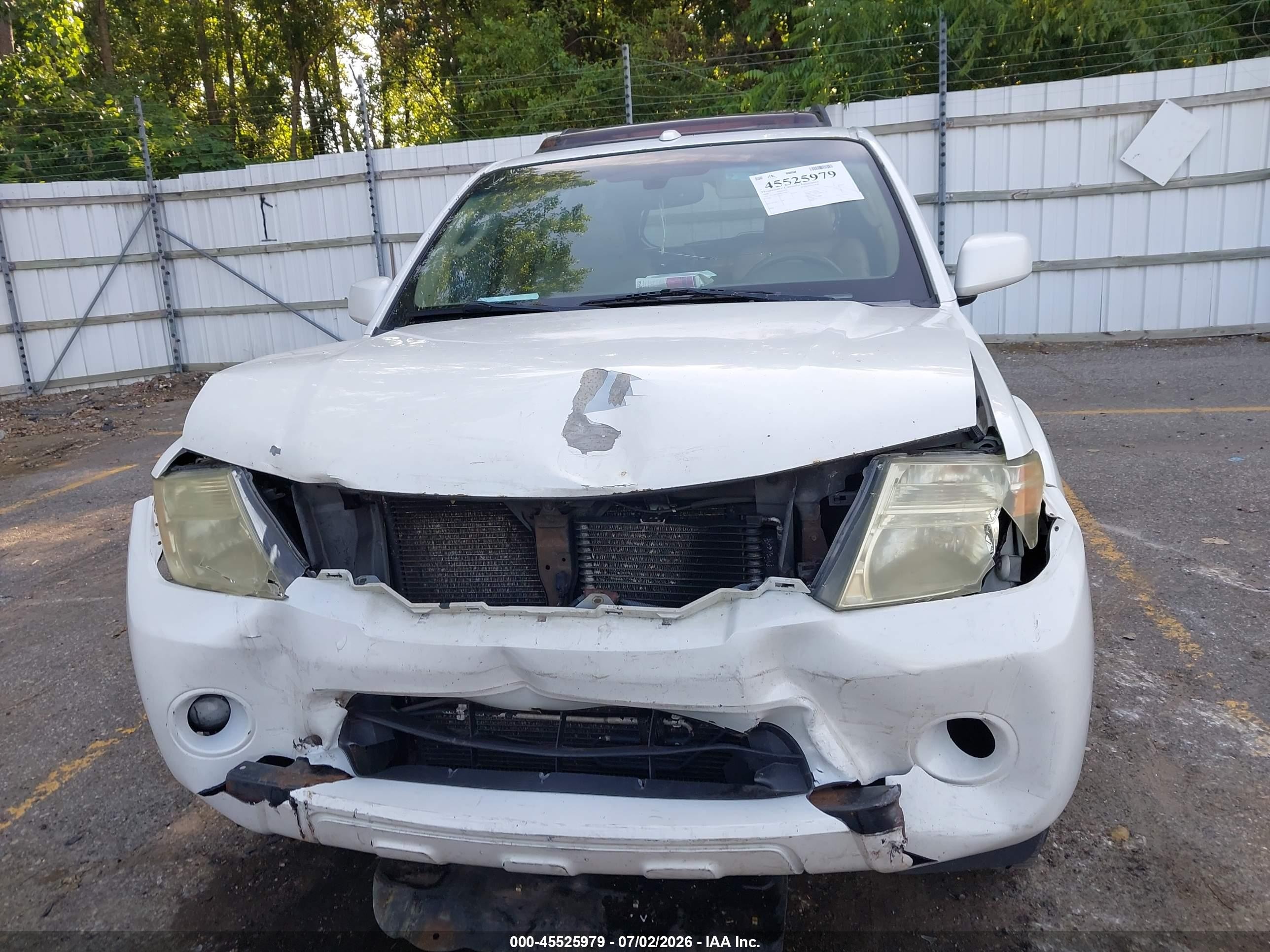 2008 Nissan Pathfinder Se White vin: 5N1AR18B28C648872