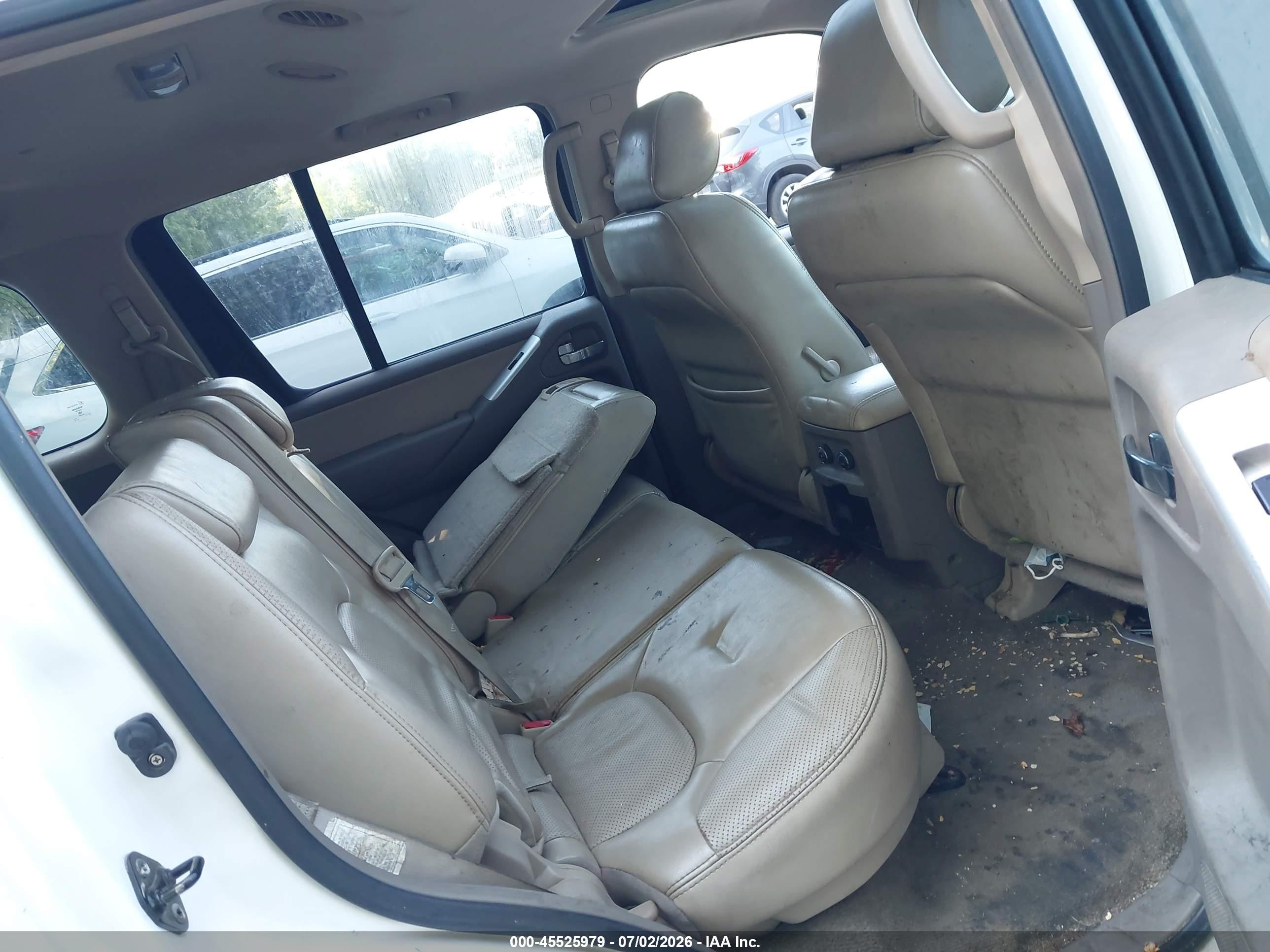 2008 Nissan Pathfinder Se White vin: 5N1AR18B28C648872