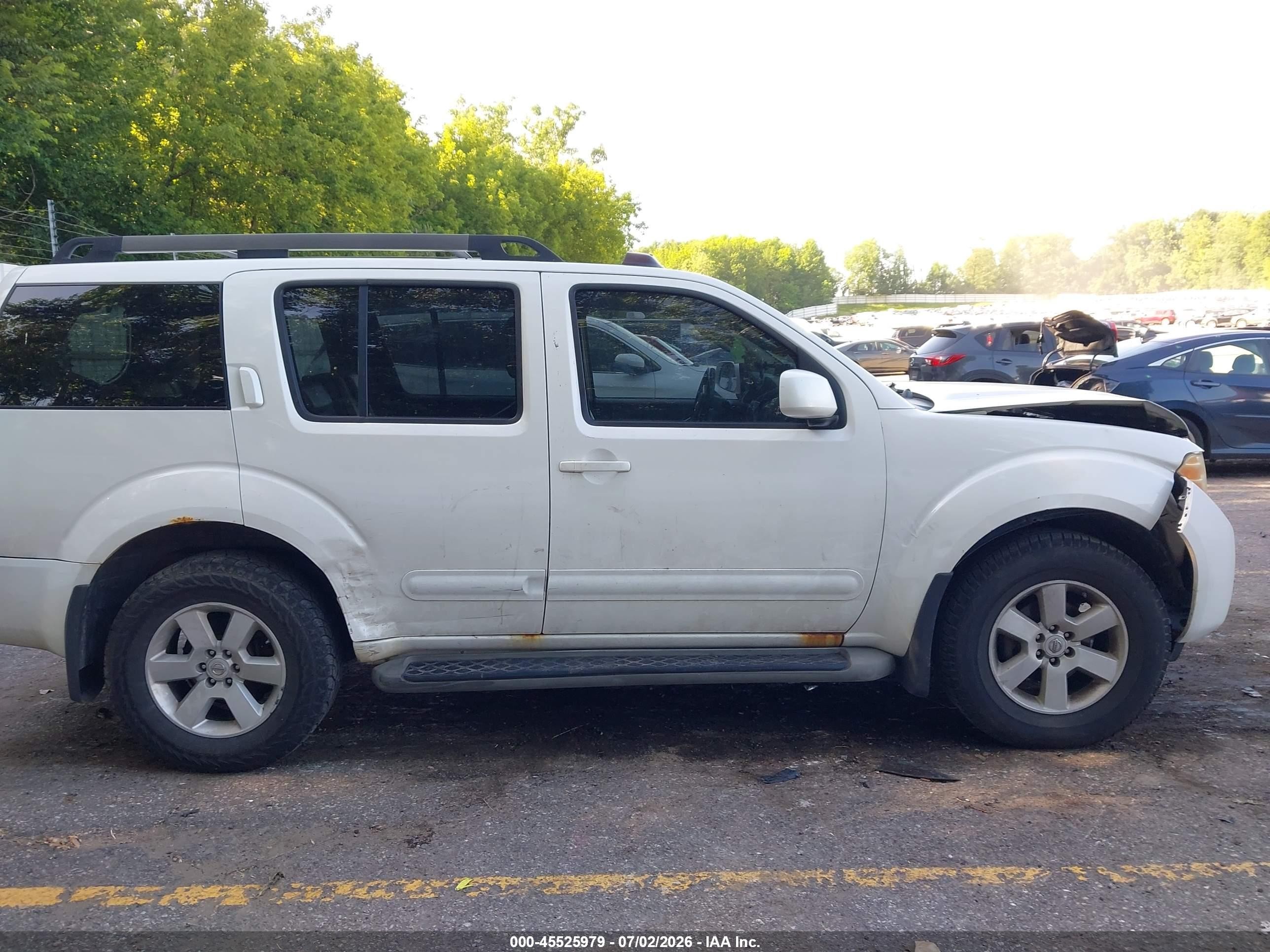 2008 Nissan Pathfinder Se White vin: 5N1AR18B28C648872