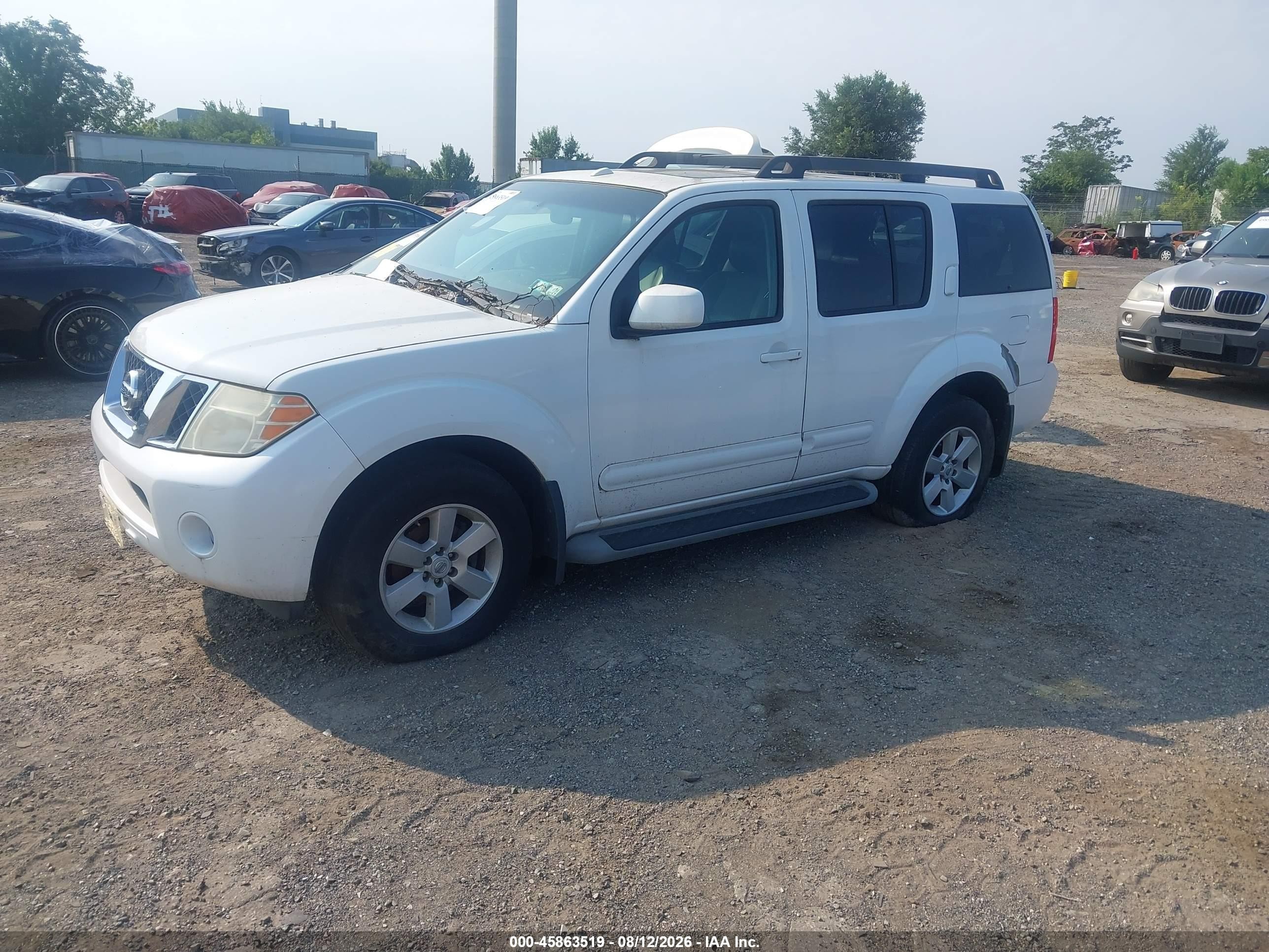 2008 Nissan Pathfinder Se Белый vin: 5N1AR18B28C665221