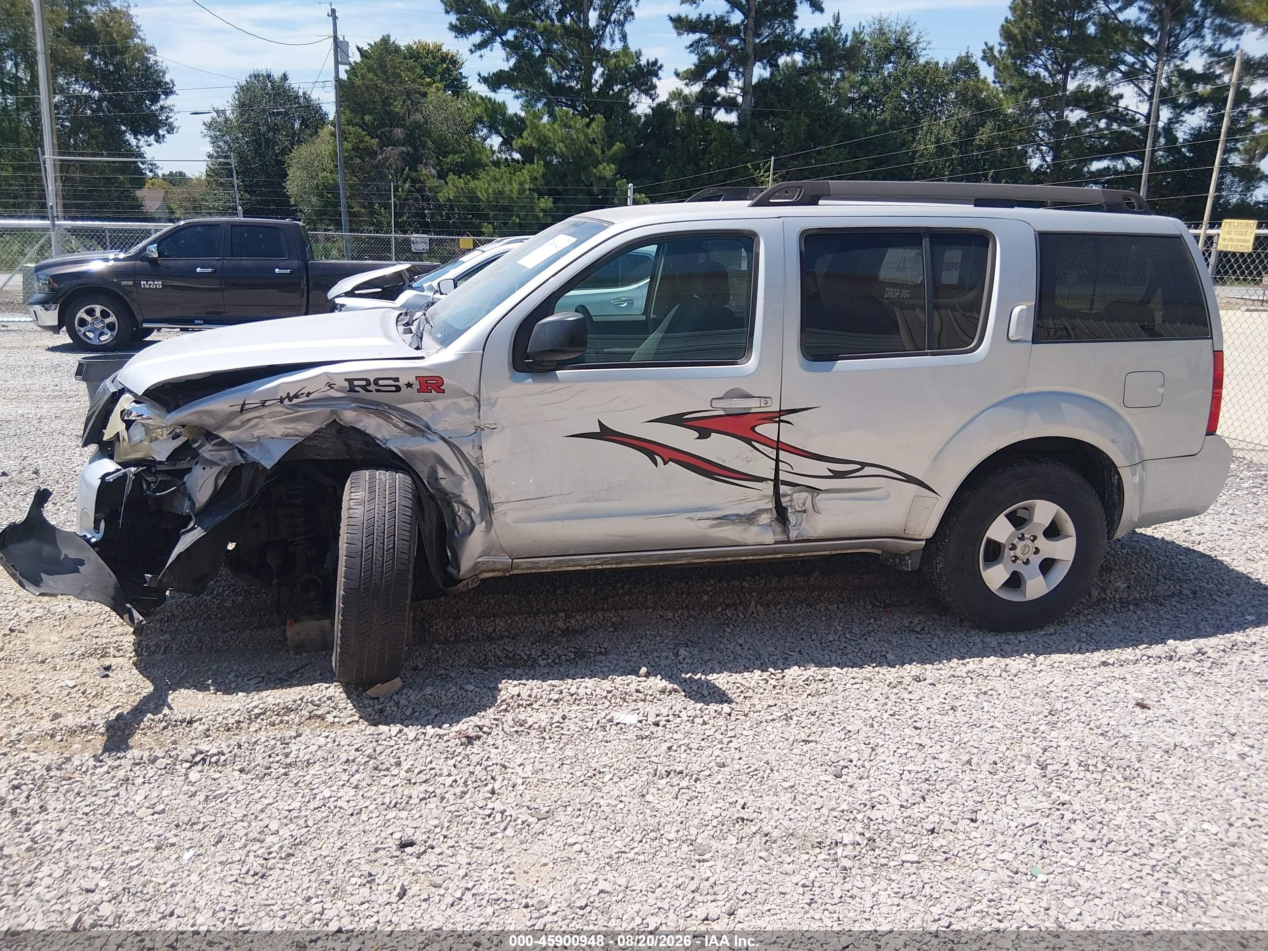 2008 Nissan Pathfinder S Gray vin: 5N1AR18B38C629070