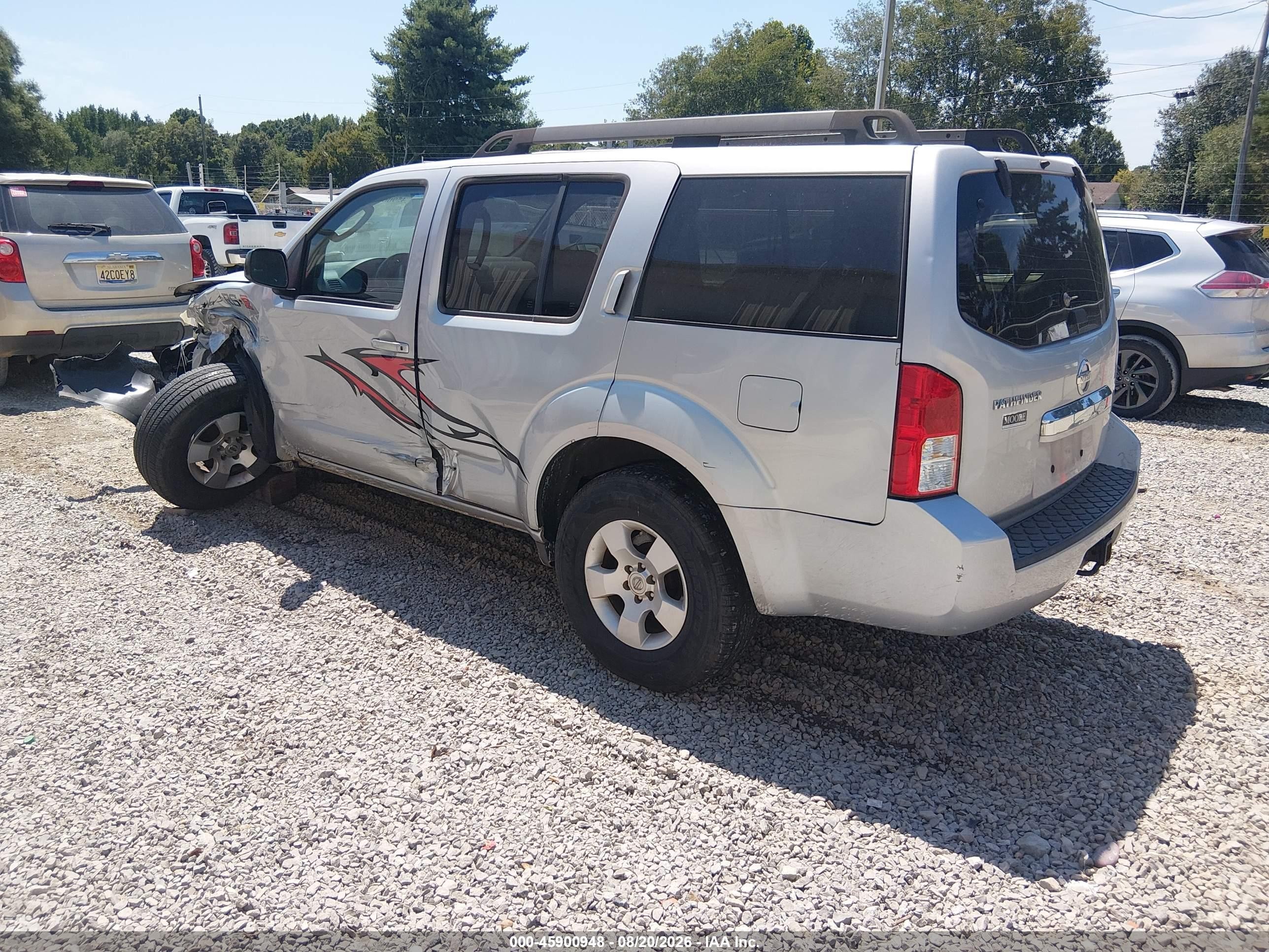 2008 Nissan Pathfinder S Gray vin: 5N1AR18B38C629070