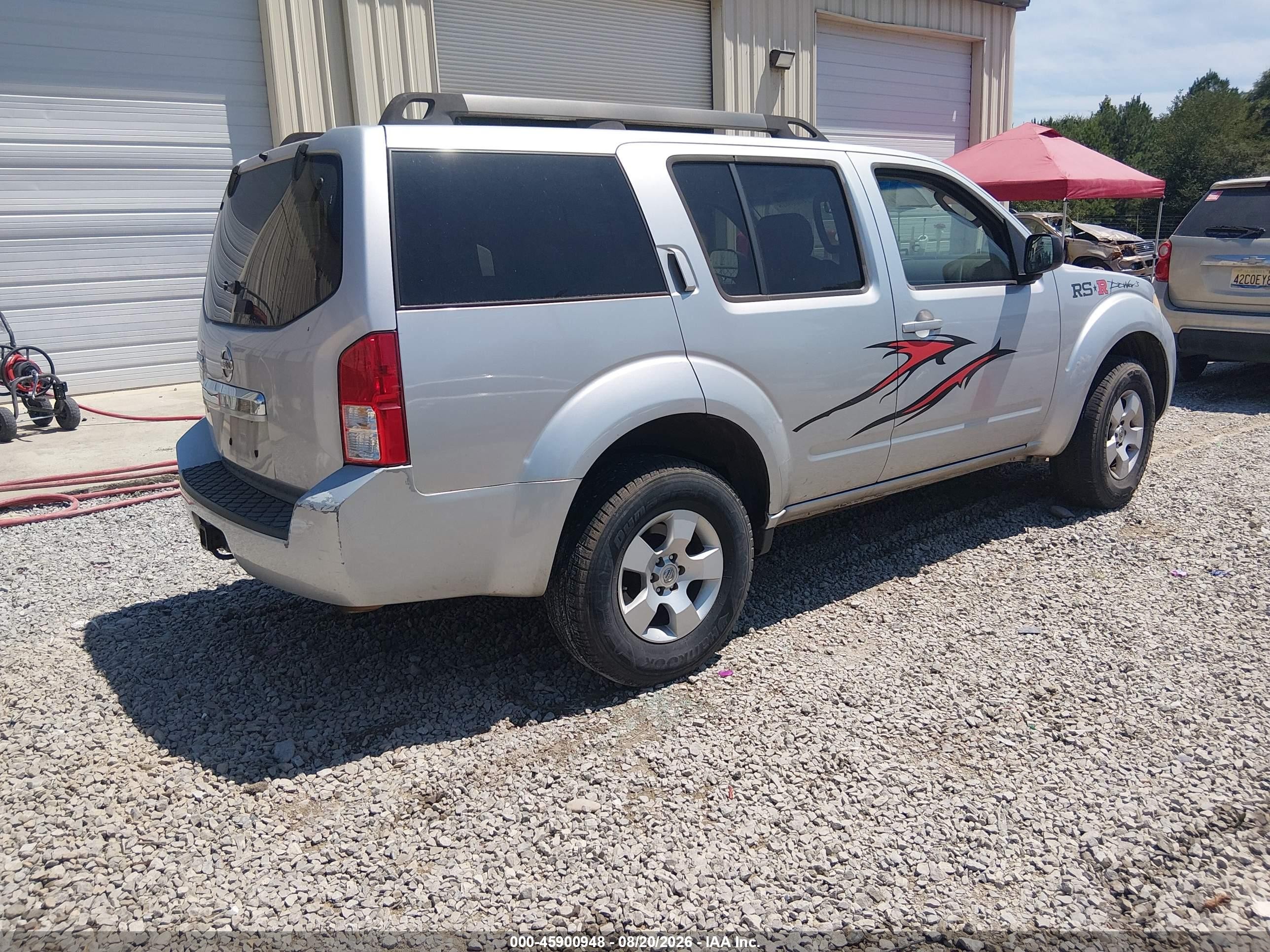 2008 Nissan Pathfinder S Gray vin: 5N1AR18B38C629070