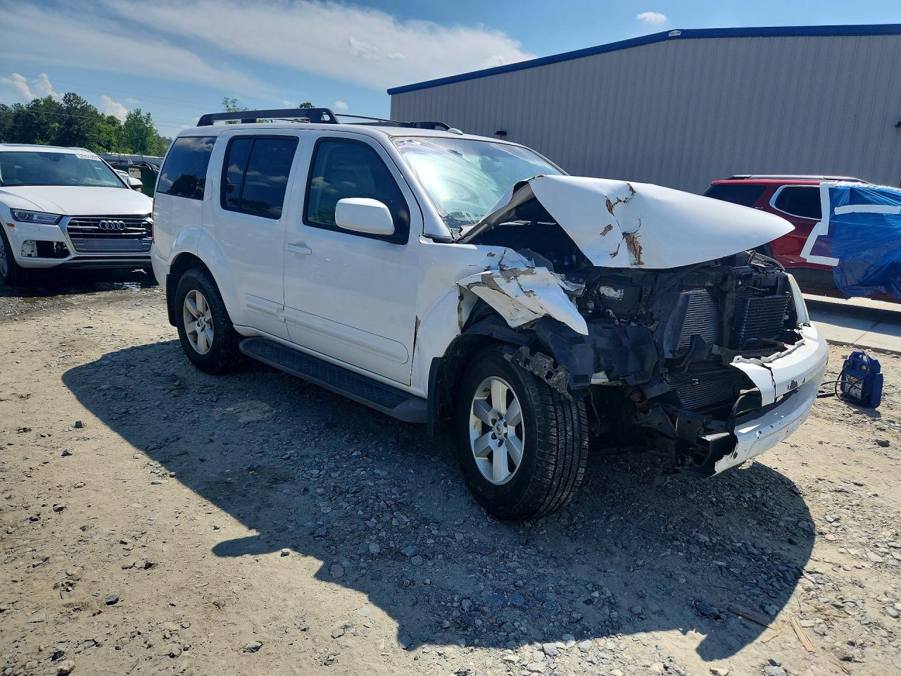 2008 Nissan Pathfinder S White vin: 5N1AR18B38C638884