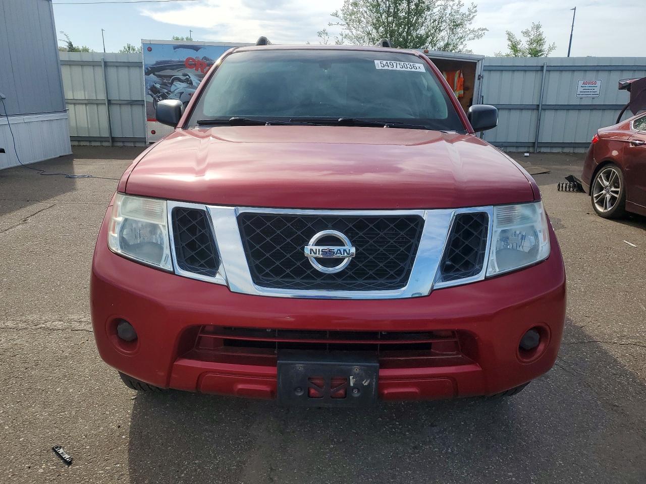 2009 Nissan Pathfinder S Red vin: 5N1AR18B39C602016