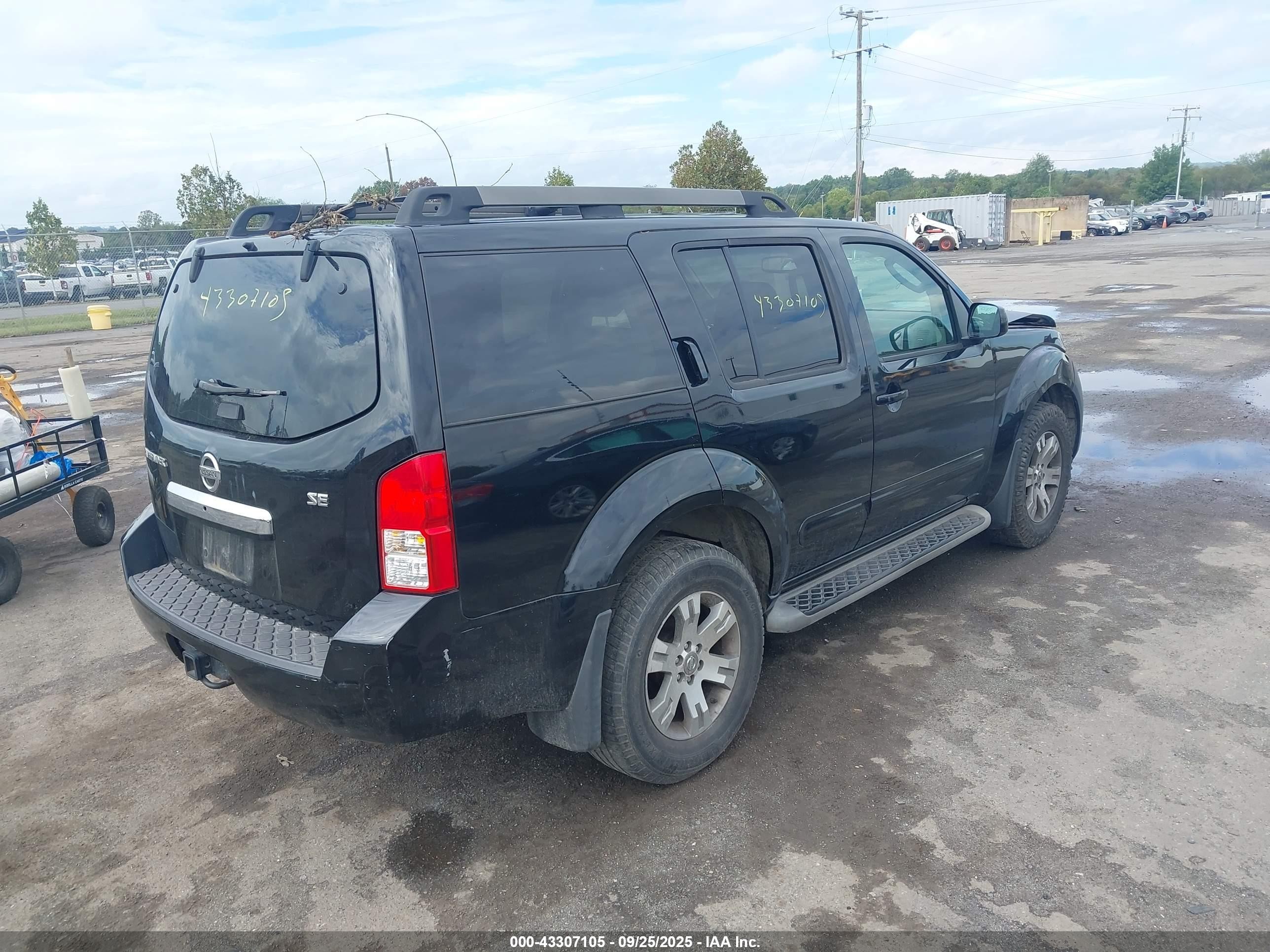 2009 Nissan Pathfinder Se Black vin: 5N1AR18B49C617107