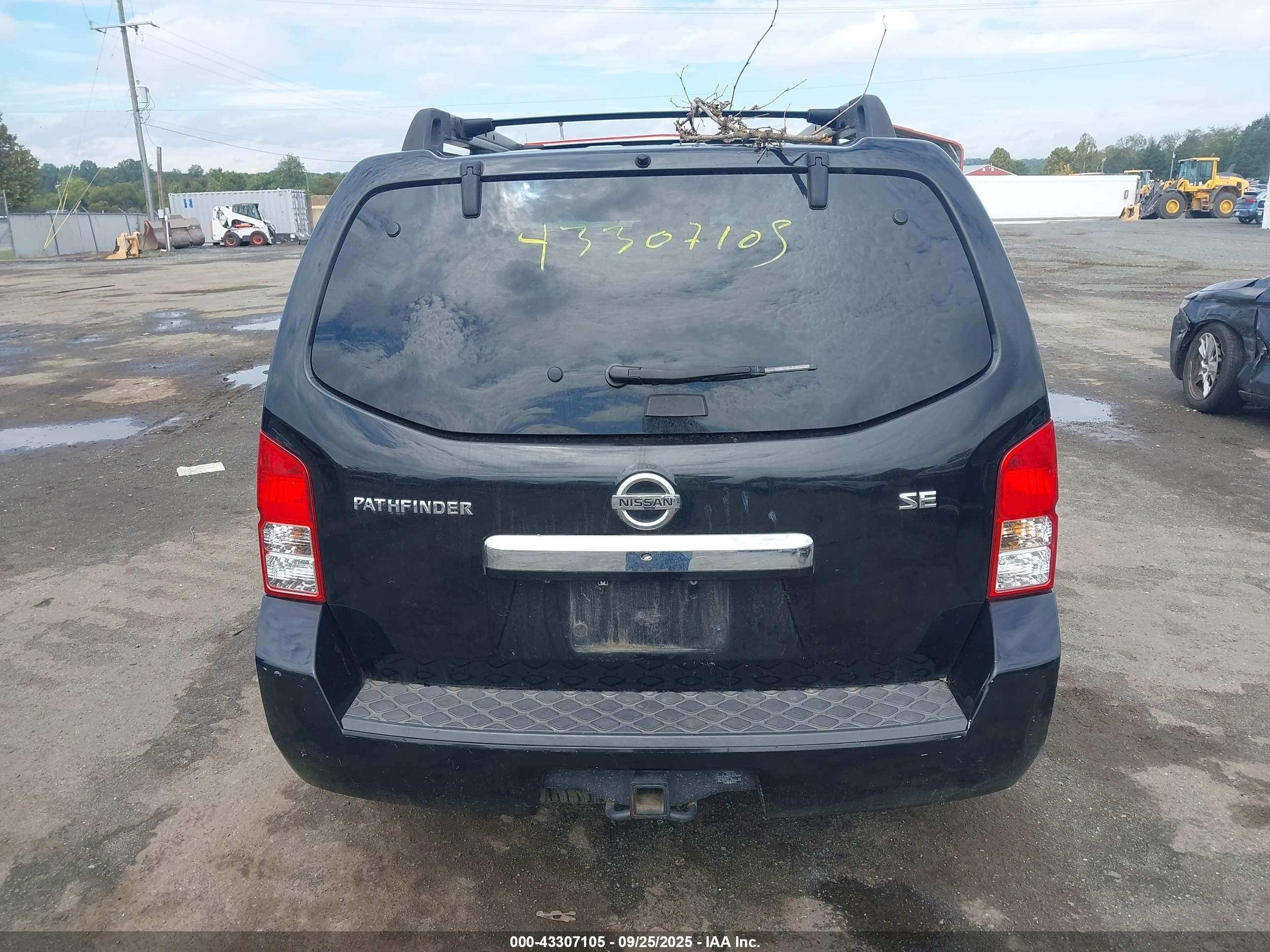 2009 Nissan Pathfinder Se Black vin: 5N1AR18B49C617107
