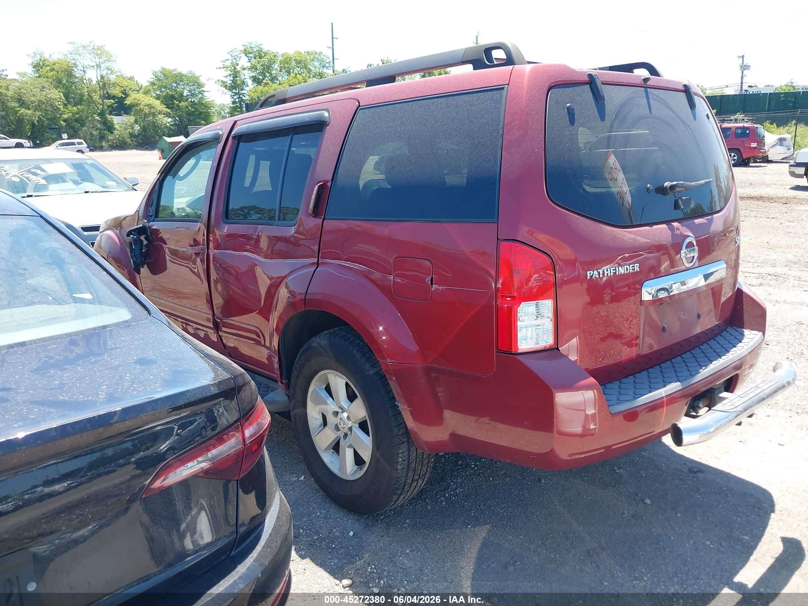 2008 Nissan Pathfinder Se Красный vin: 5N1AR18B58C653113
