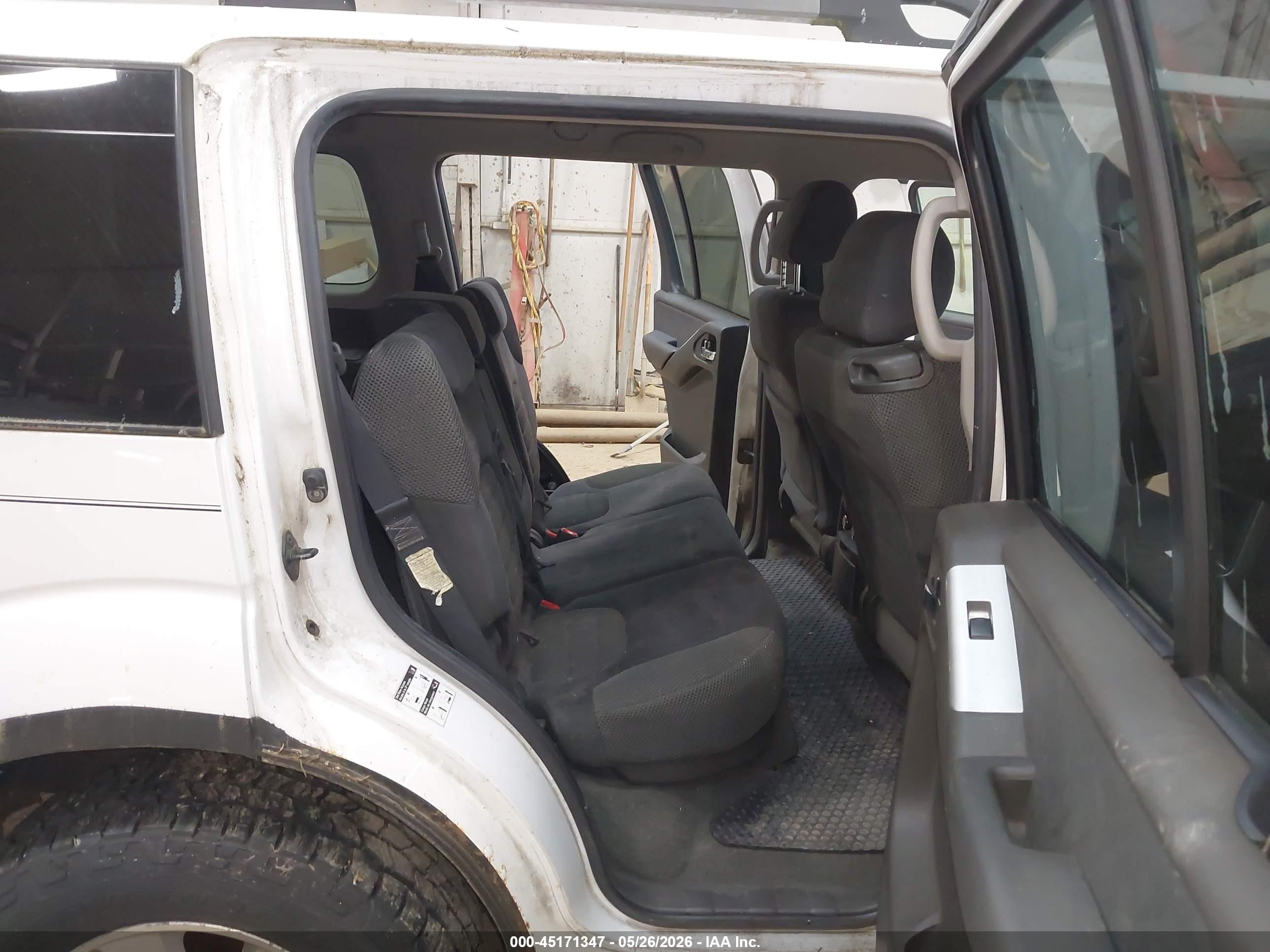 2009 Nissan Pathfinder Se White vin: 5N1AR18B59C602499