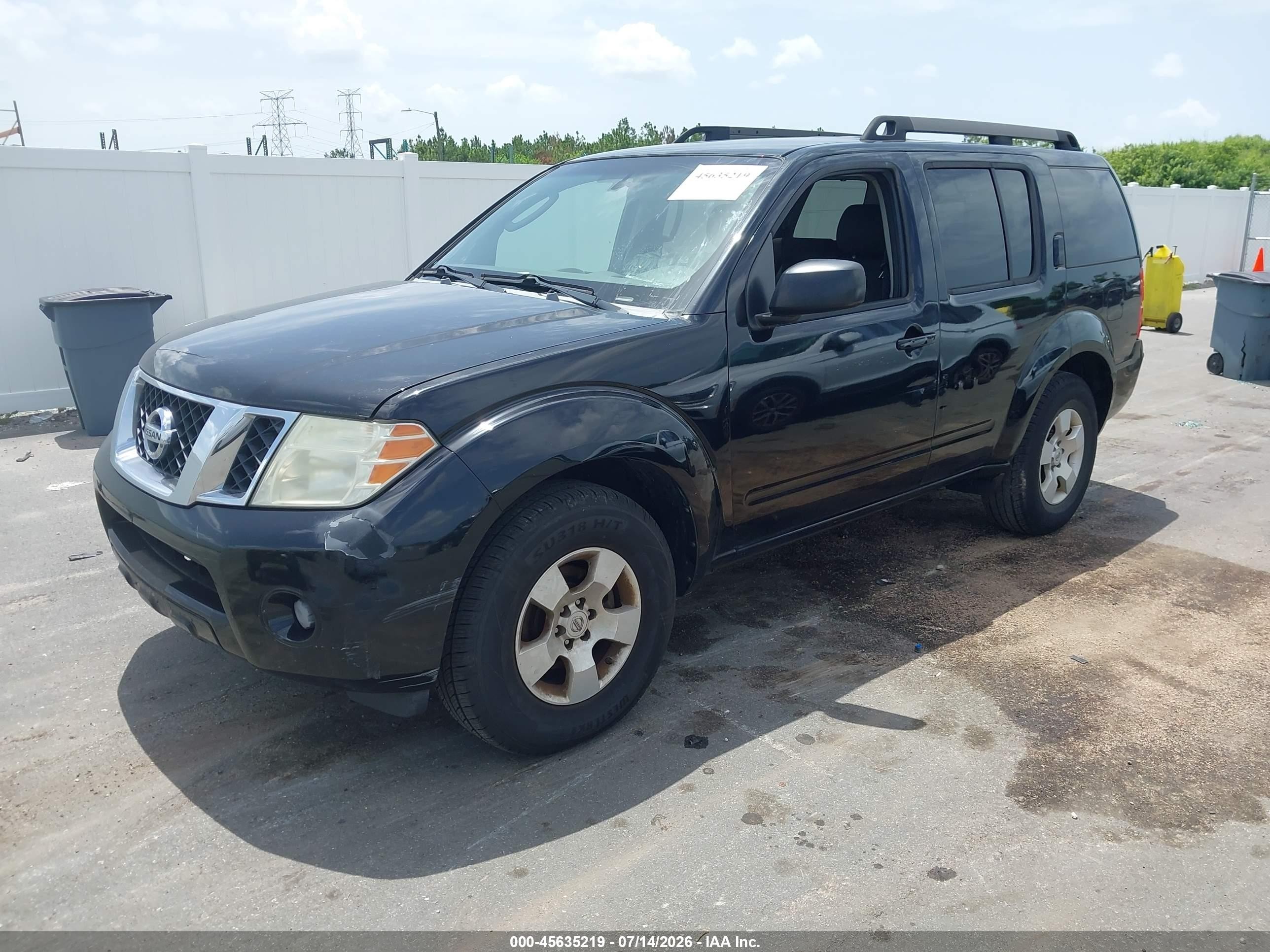 2009 Nissan Pathfinder S Черный vin: 5N1AR18B59C615155