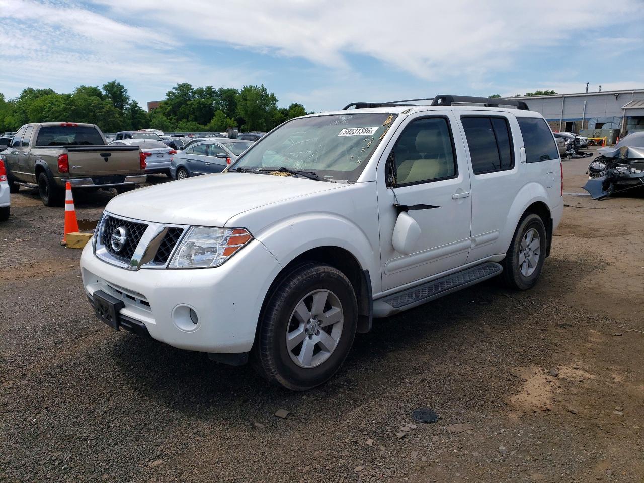 2009 Nissan Pathfinder S White vin: 5N1AR18B59C616967
