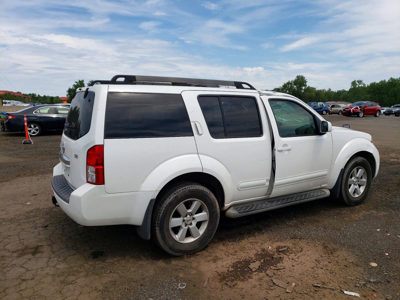 2009 Nissan Pathfinder S White vin: 5N1AR18B59C616967