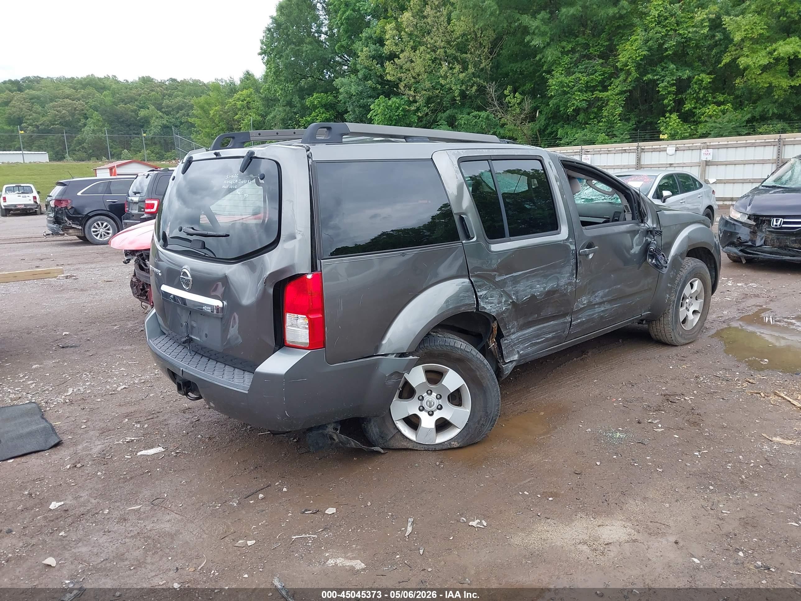 2008 Nissan Pathfinder S Gray vin: 5N1AR18B68C662533