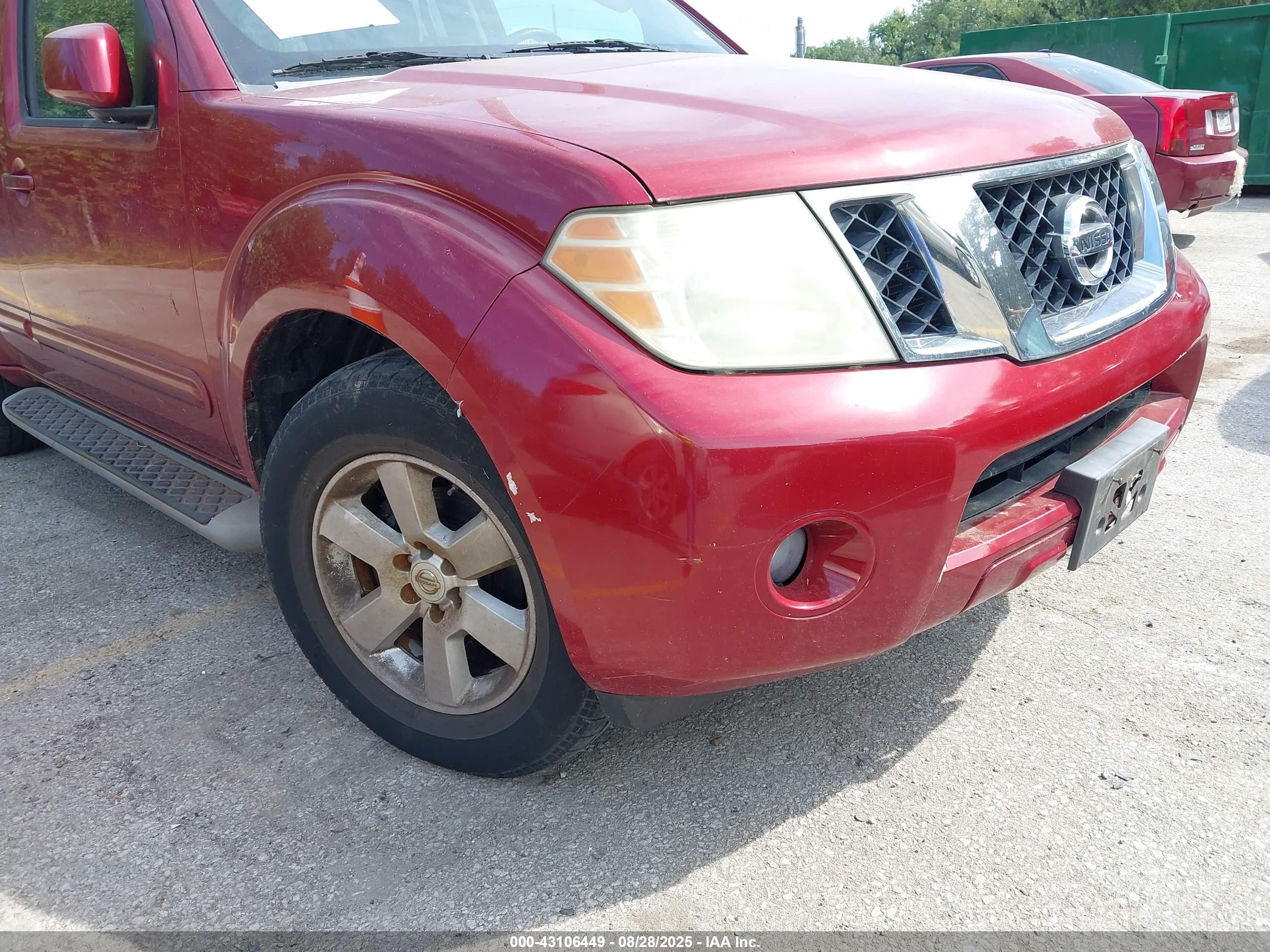2008 Nissan Pathfinder Se Красный vin: 5N1AR18B78C651802
