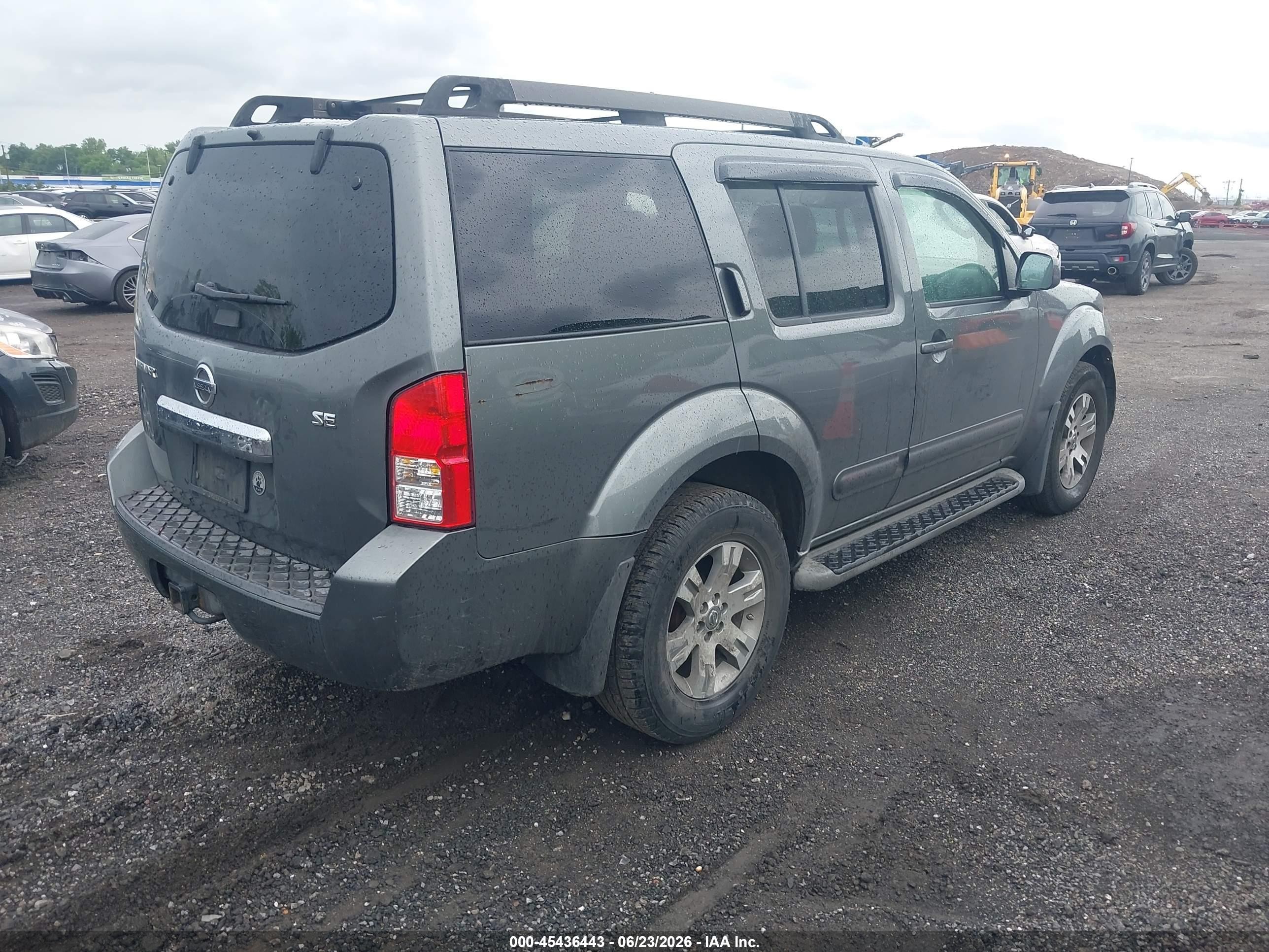 2009 Nissan Pathfinder Se Gray vin: 5N1AR18B79C607610