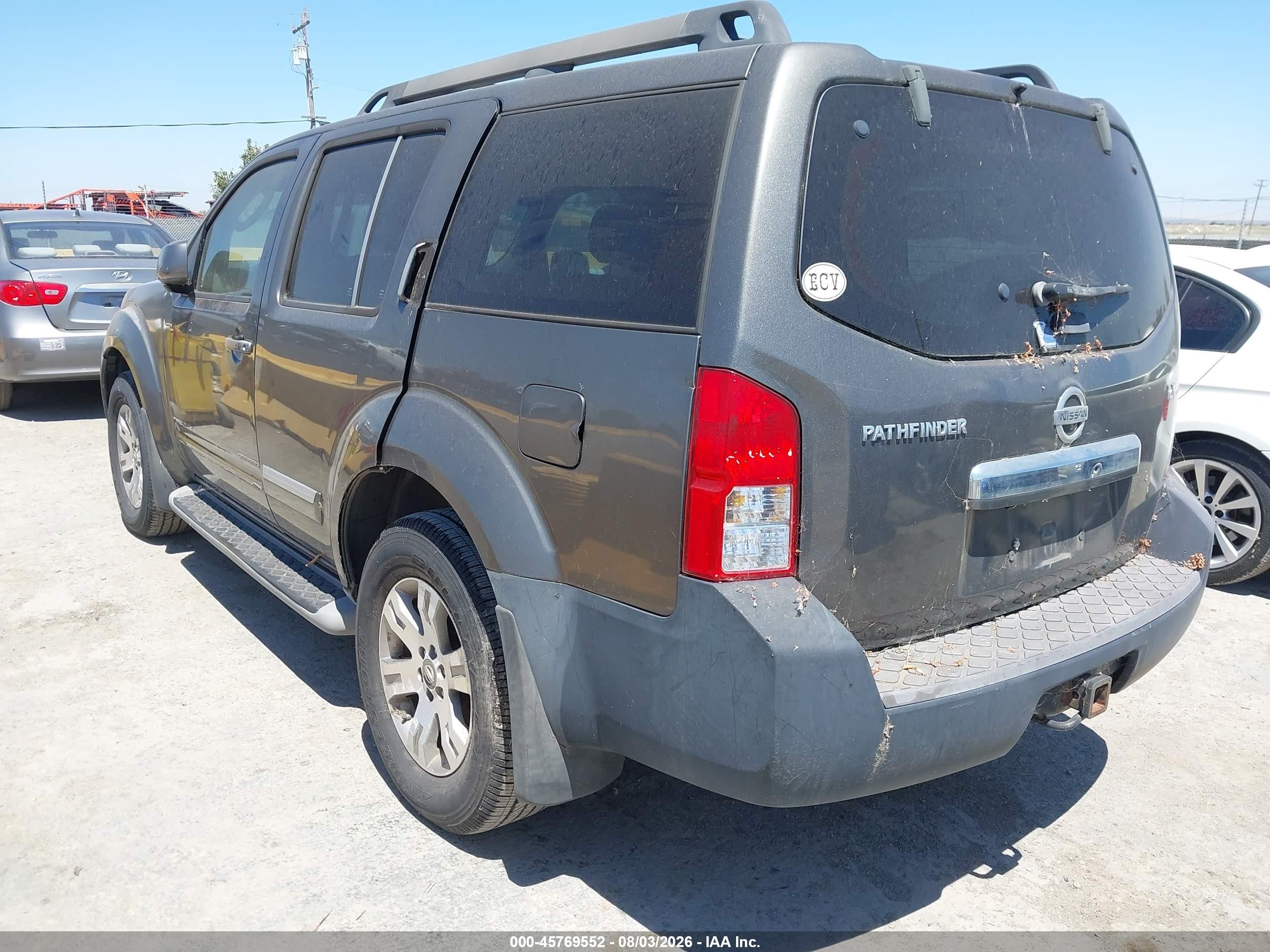 2008 Nissan Pathfinder Le Gray vin: 5N1AR18B88C617612