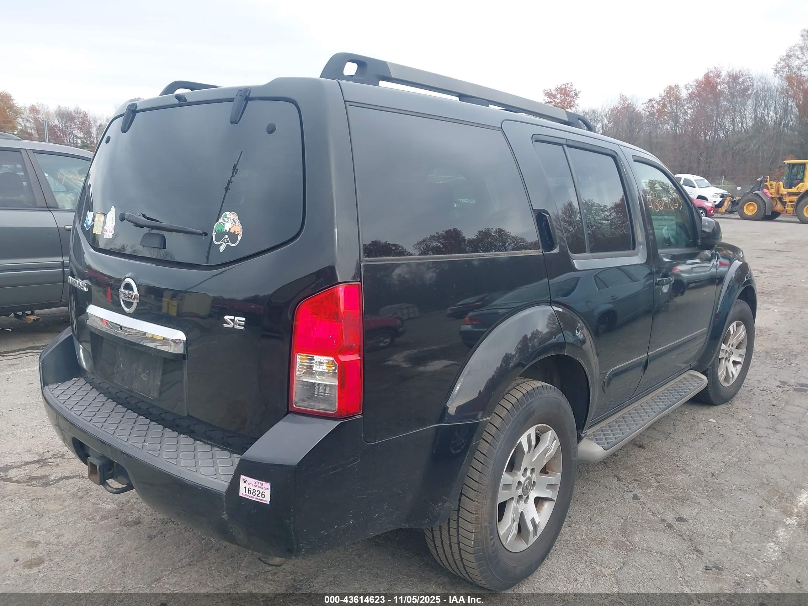 2009 Nissan Pathfinder Se Black vin: 5N1AR18B89C618518