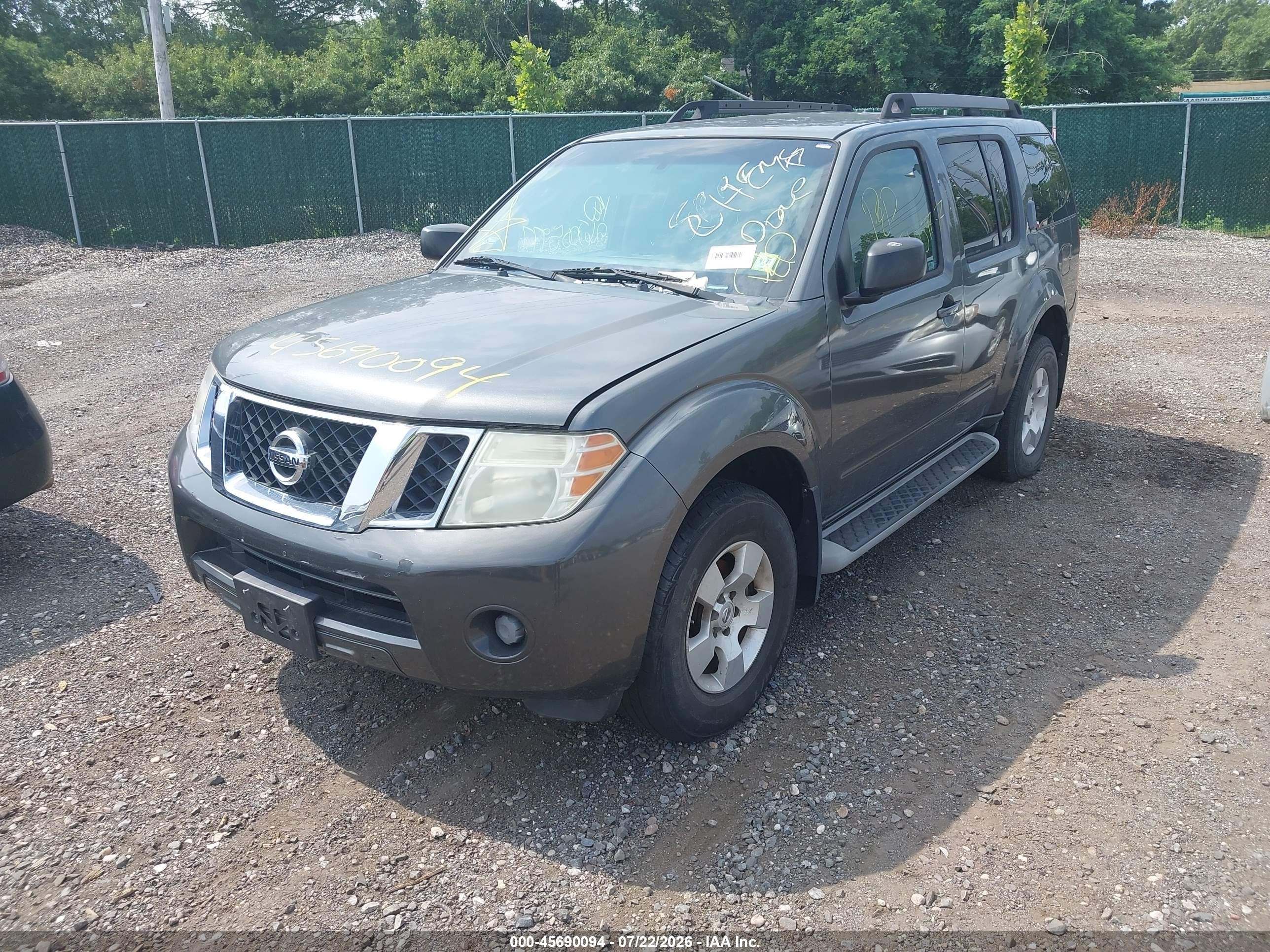 2009 Nissan Pathfinder S Gray vin: 5N1AR18B89C618566