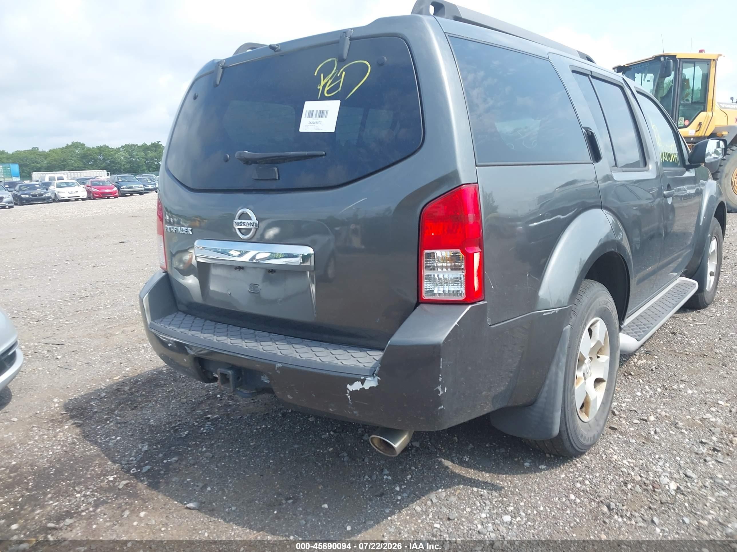 2009 Nissan Pathfinder S Gray vin: 5N1AR18B89C618566