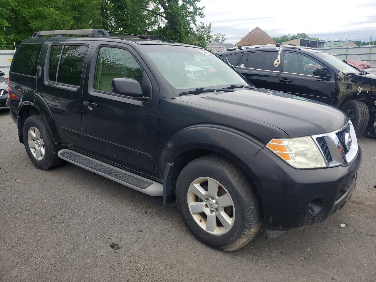 2008 Nissan Pathfinder S Black vin: 5N1AR18B98C627565