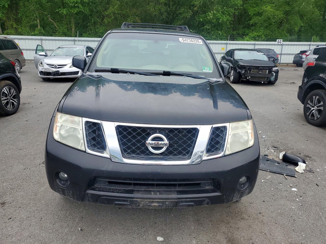 2008 Nissan Pathfinder S Black vin: 5N1AR18B98C627565