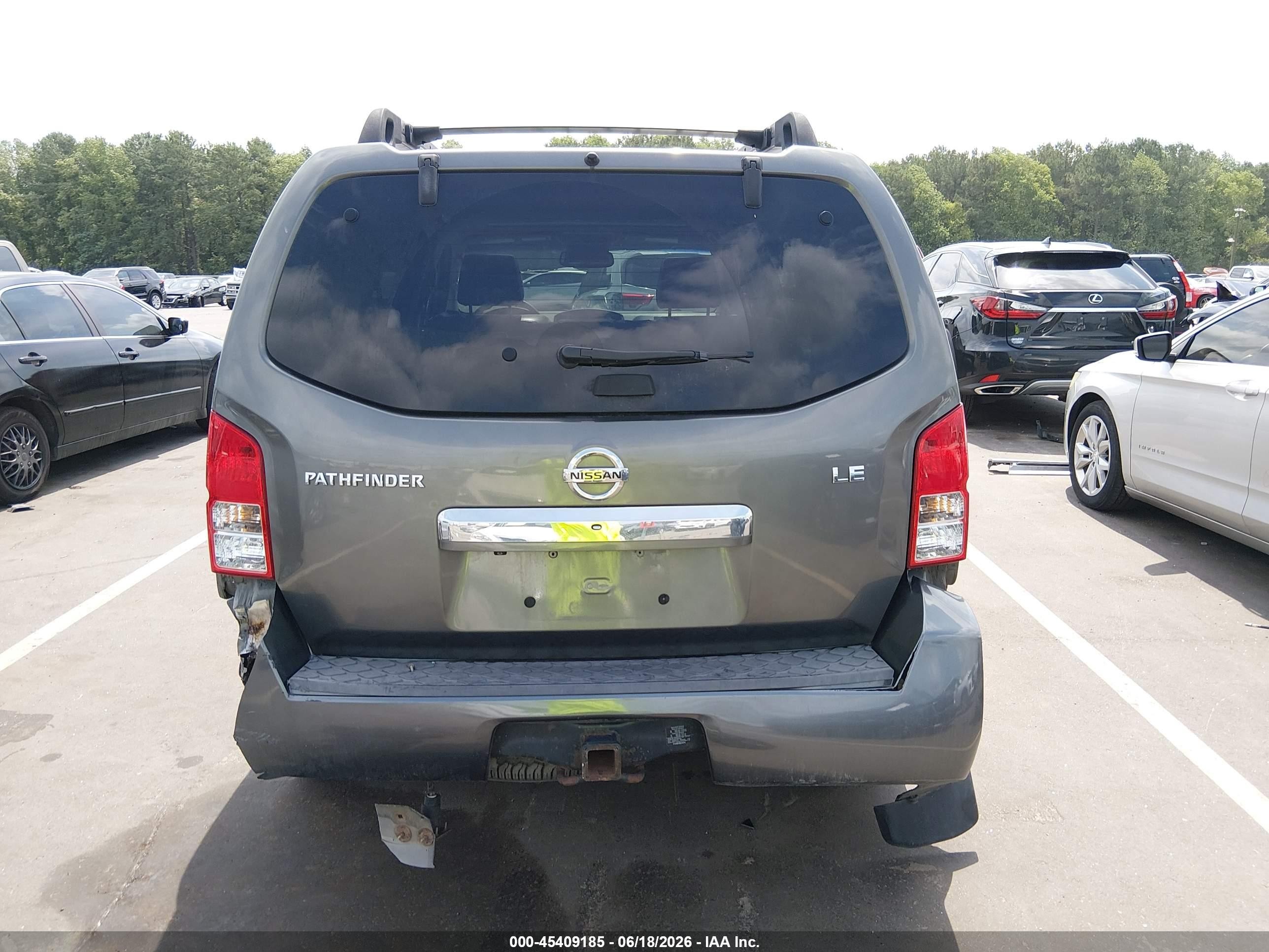 2009 Nissan Pathfinder Le Gray vin: 5N1AR18B99C605860