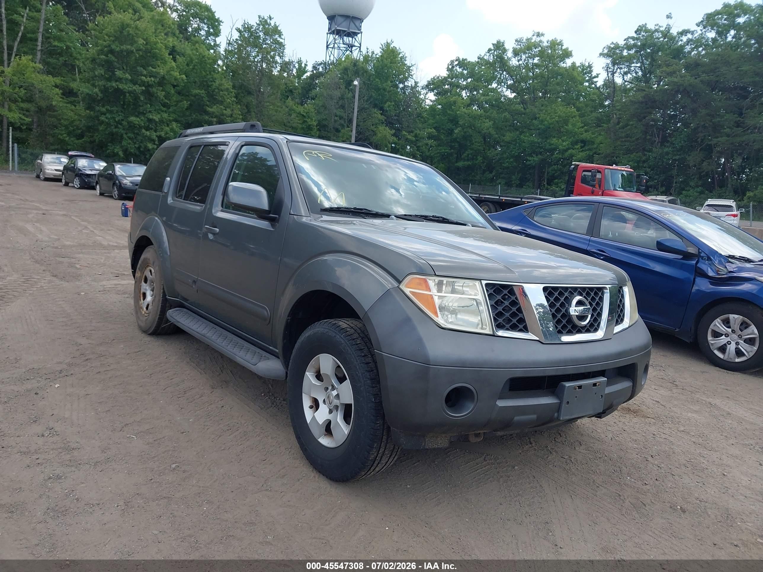 2006 Nissan Pathfinder Se Gray vin: 5N1AR18U06C607350