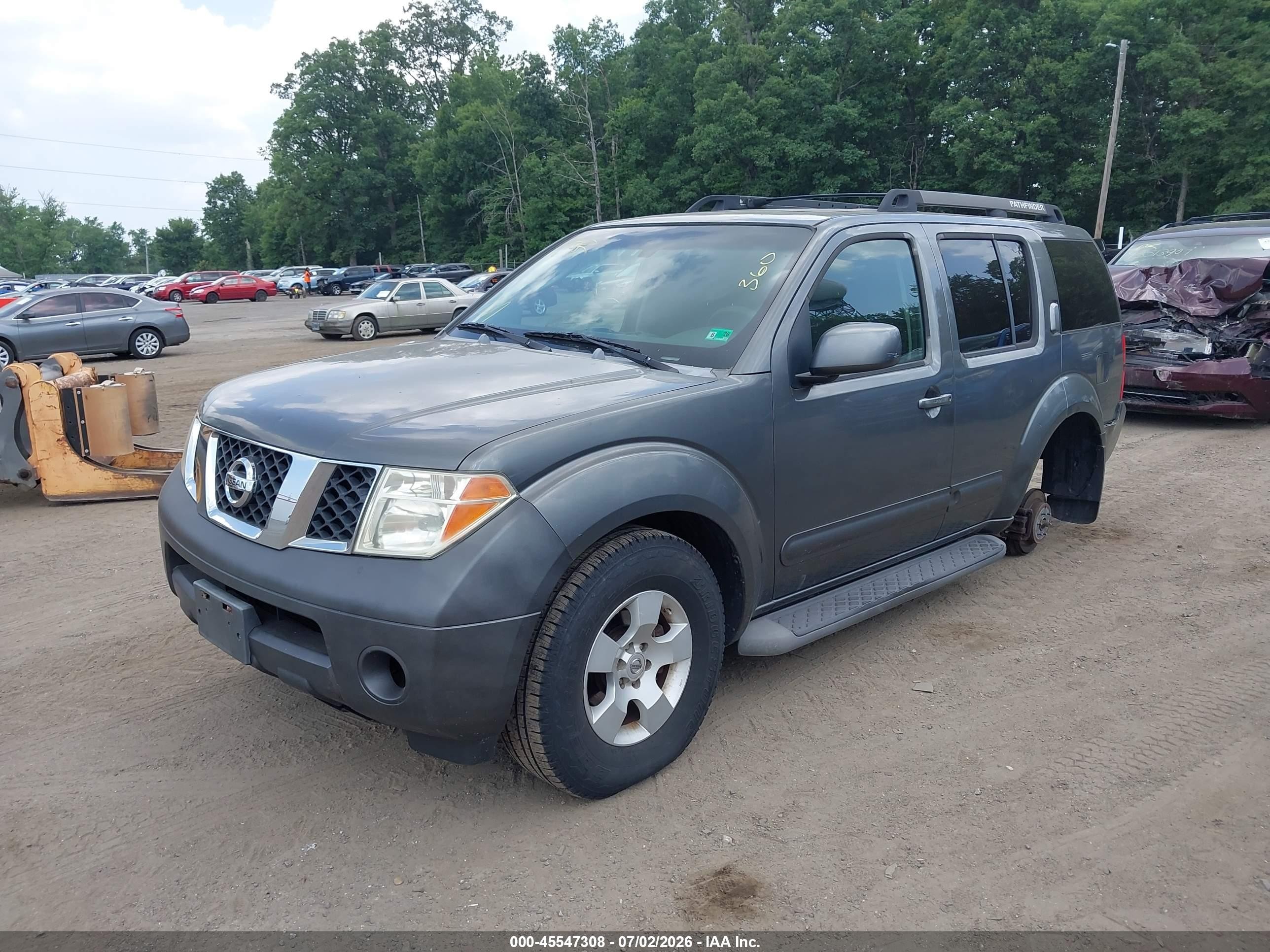 2006 Nissan Pathfinder Se Gray vin: 5N1AR18U06C607350
