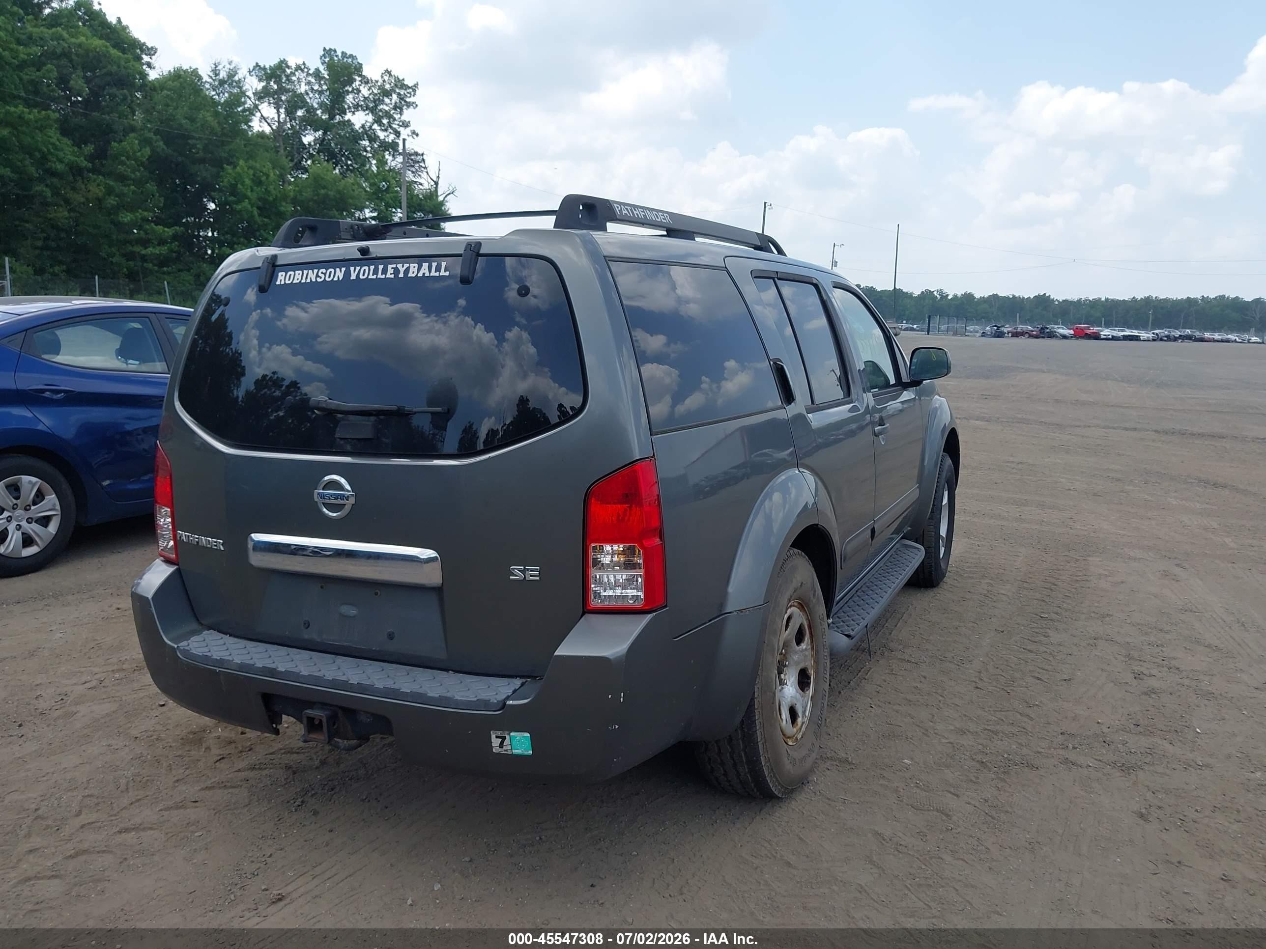 2006 Nissan Pathfinder Se Gray vin: 5N1AR18U06C607350