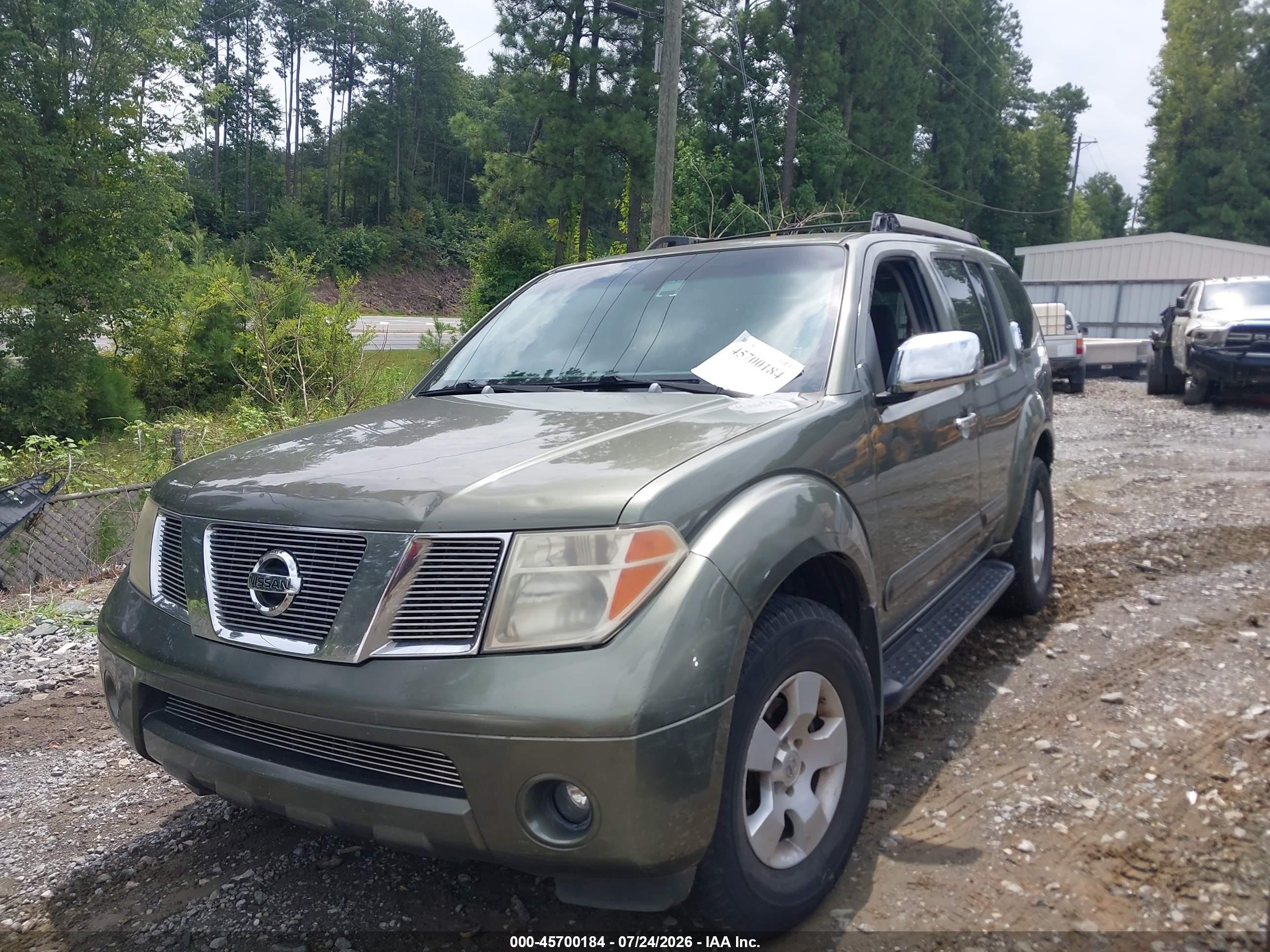 2005 Nissan Pathfinder Se Green vin: 5N1AR18U15C732226