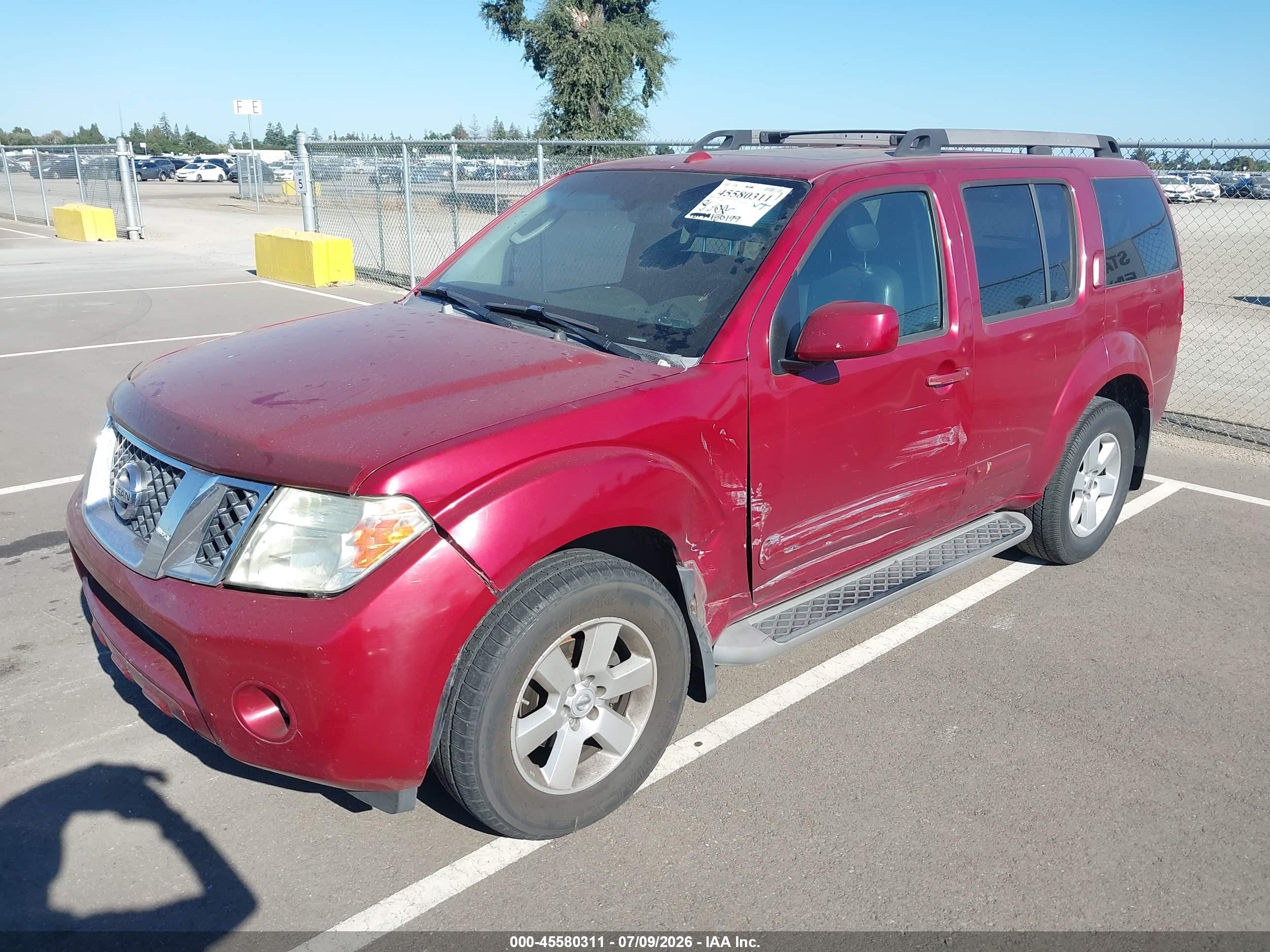 2008 Nissan Pathfinder Se Red vin: 5N1AR18U18C634995