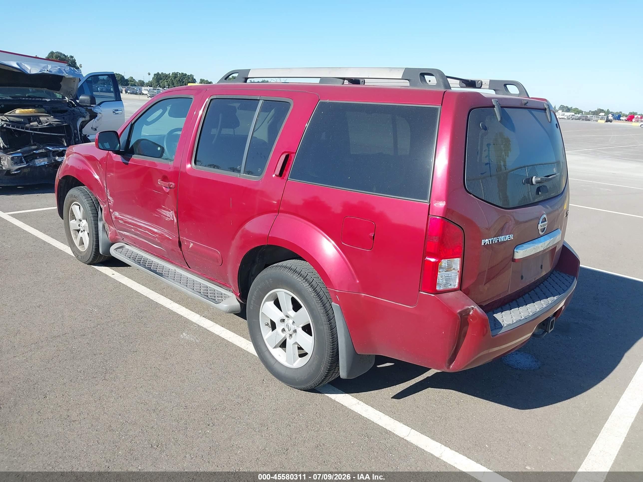 2008 Nissan Pathfinder Se Red vin: 5N1AR18U18C634995