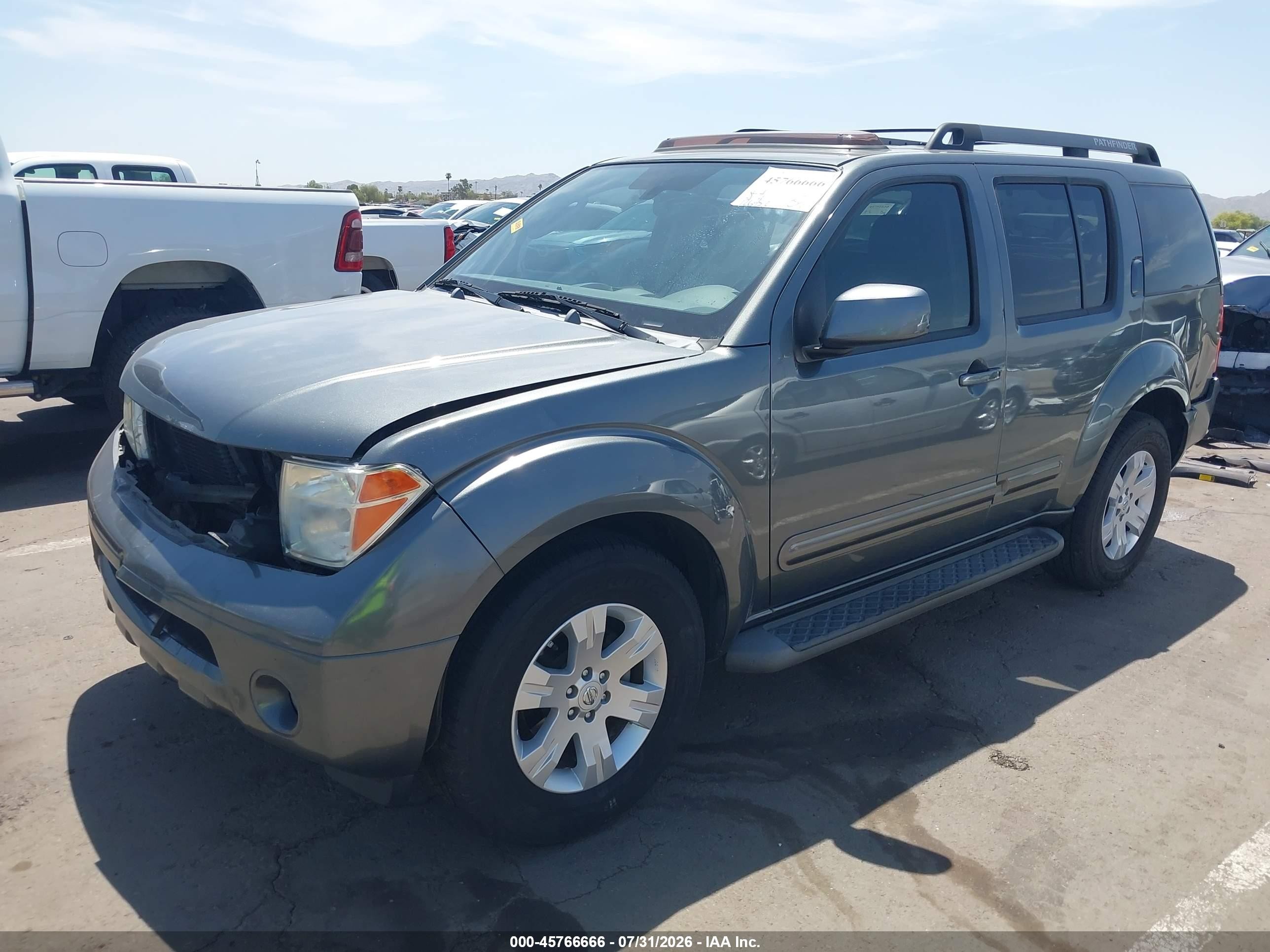 2007 Nissan Pathfinder Le Gray vin: 5N1AR18U27C628363
